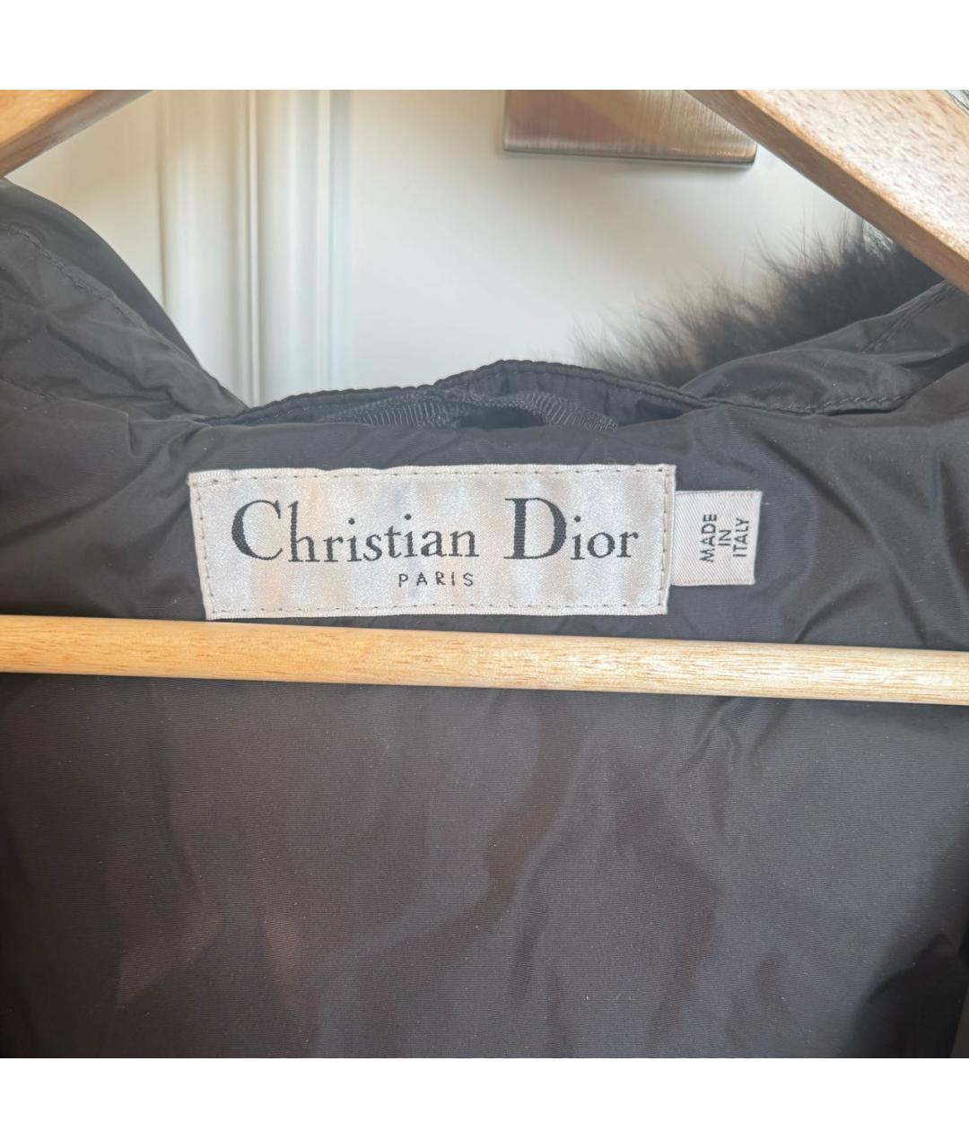 CHRISTIAN DIOR Черный полиэстеровый пуховик, фото 4
