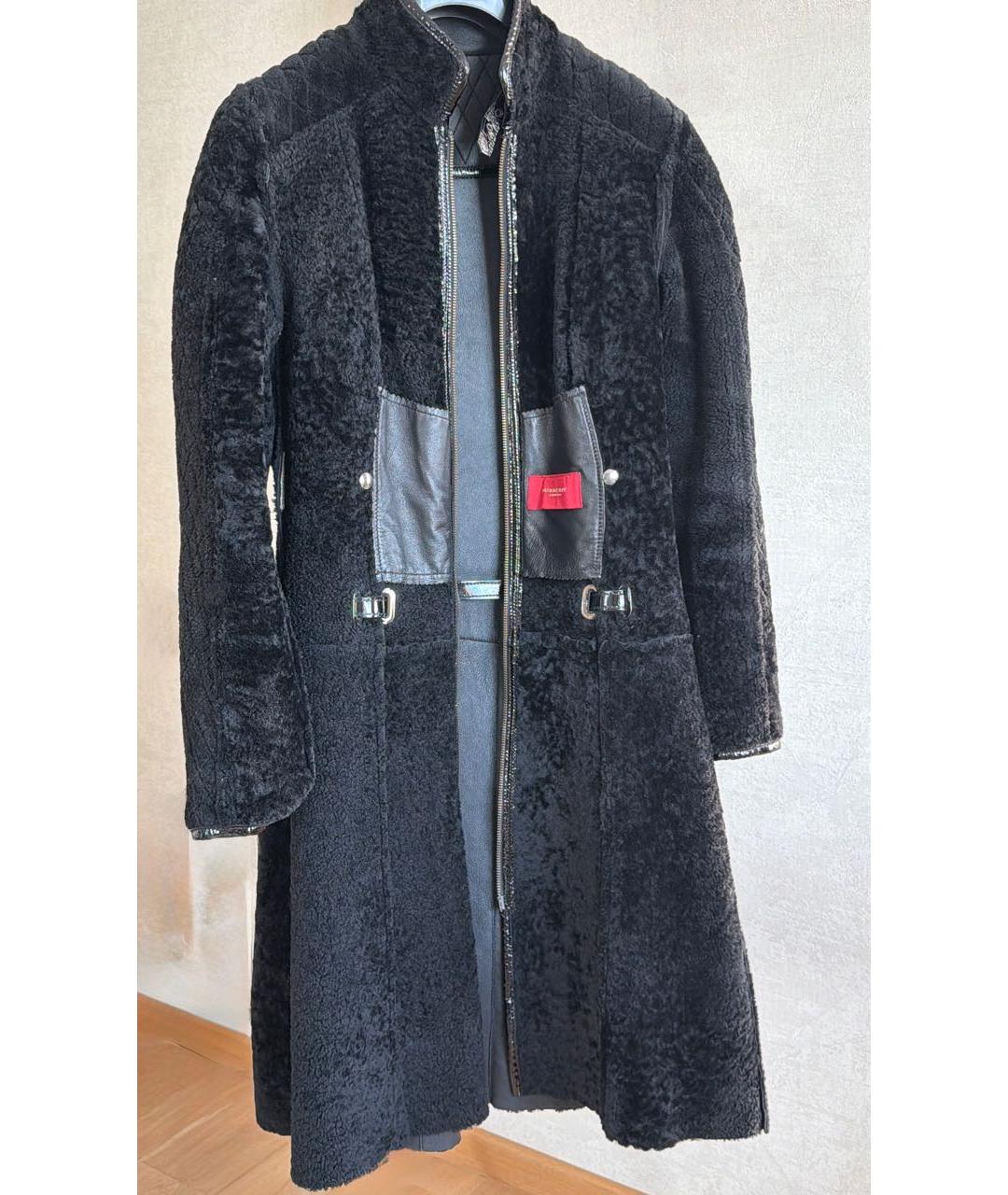 BURBERRY Черная кожаная дубленка, фото 3