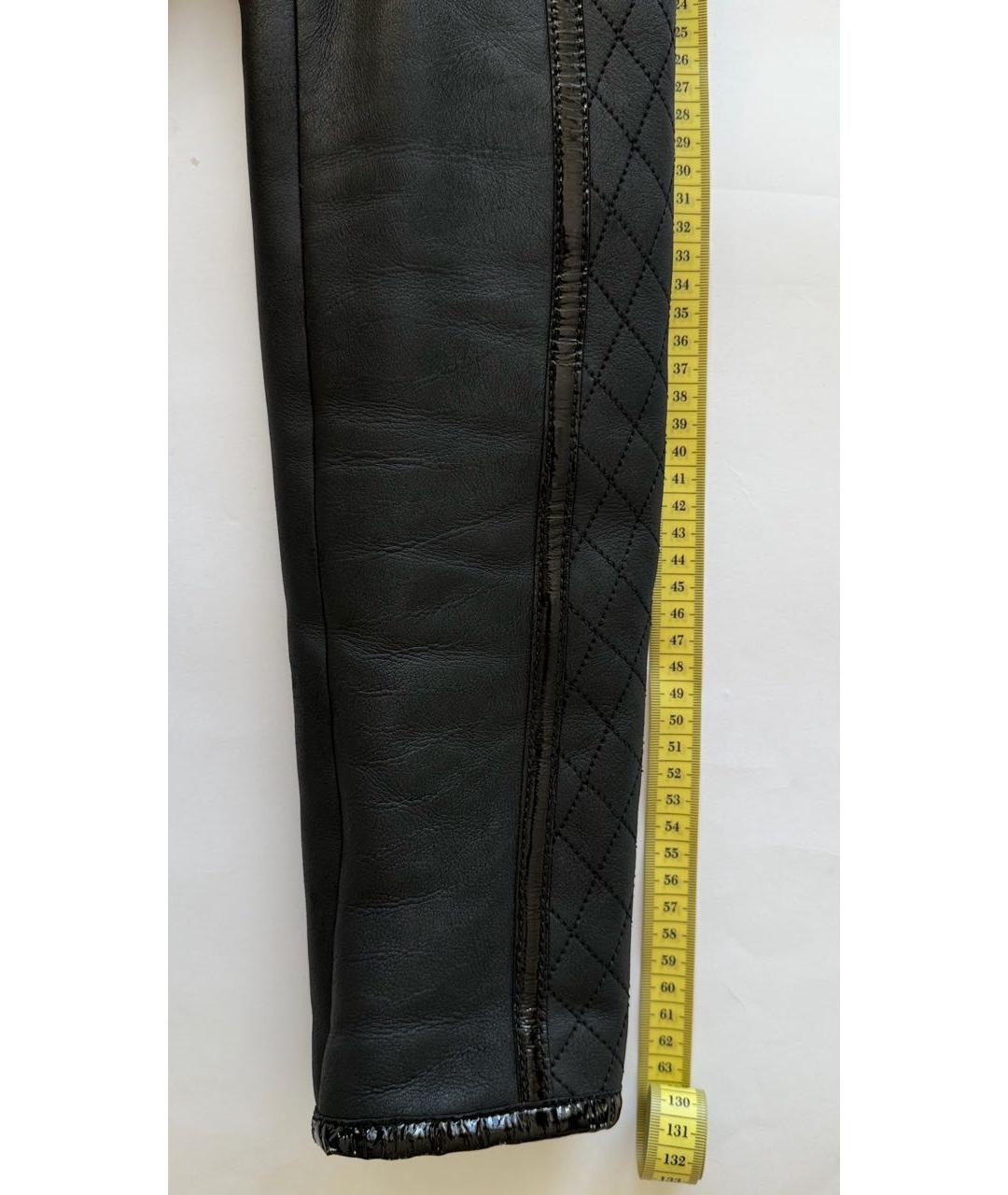 BURBERRY Черная кожаная дубленка, фото 5