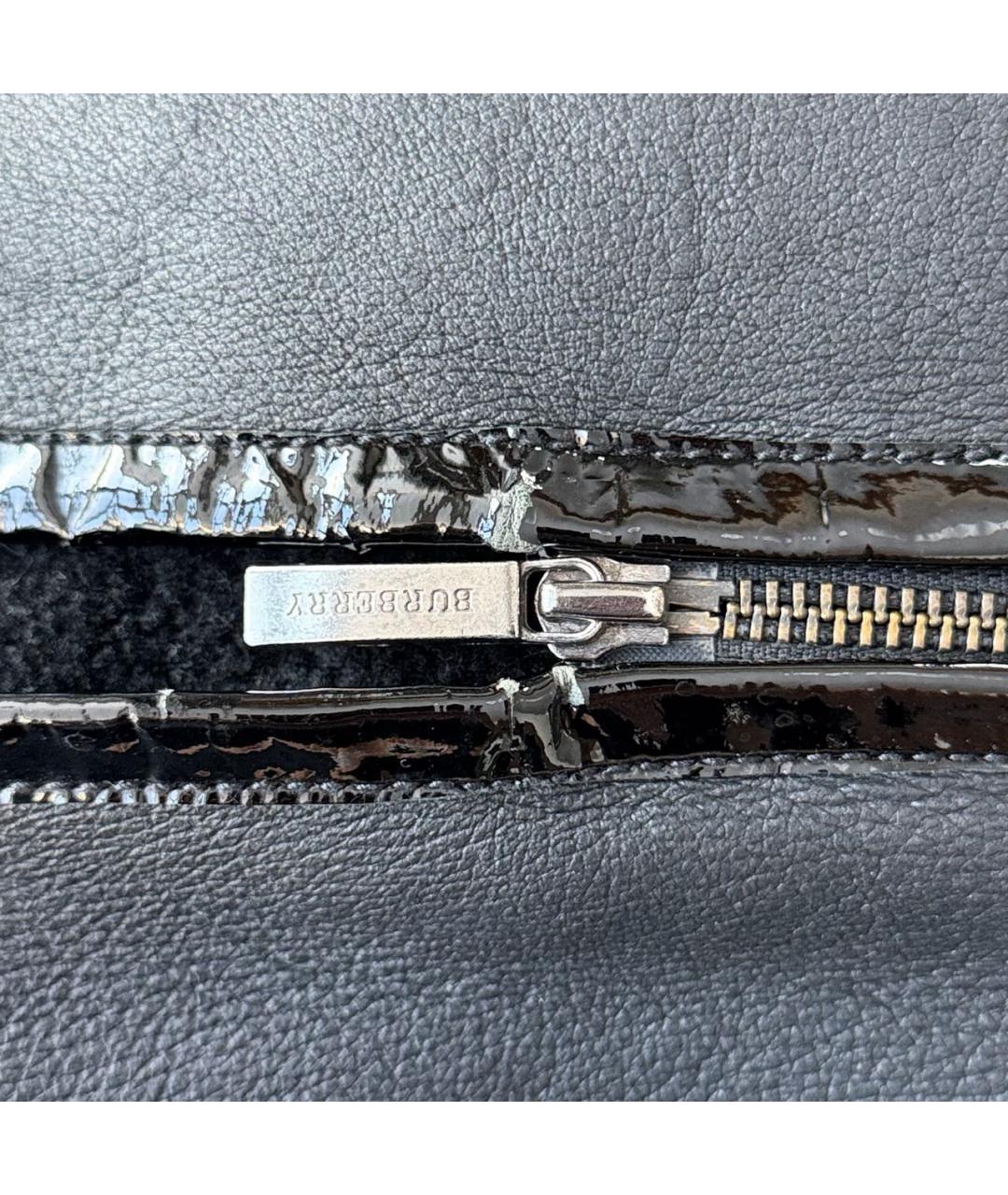 BURBERRY Черная кожаная дубленка, фото 8