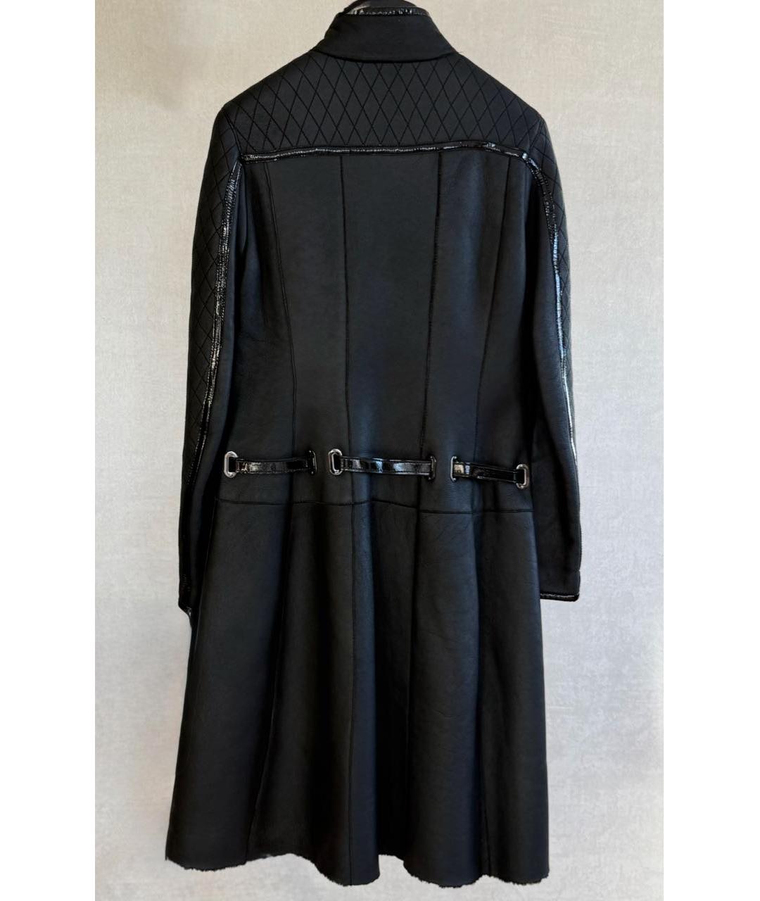 BURBERRY Черная кожаная дубленка, фото 2