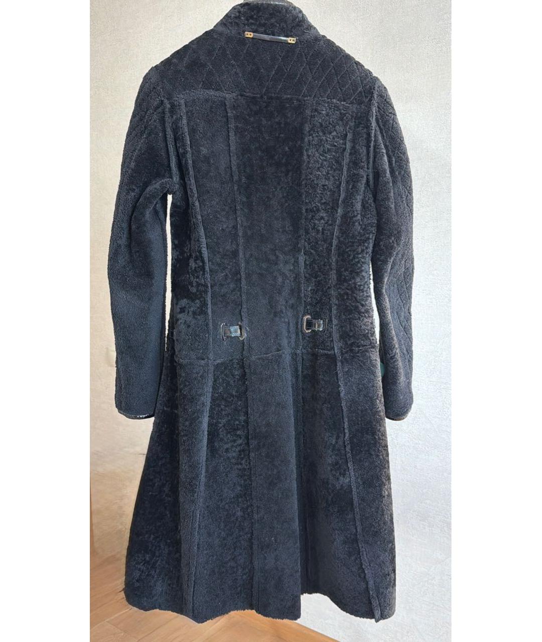 BURBERRY Черная кожаная дубленка, фото 4