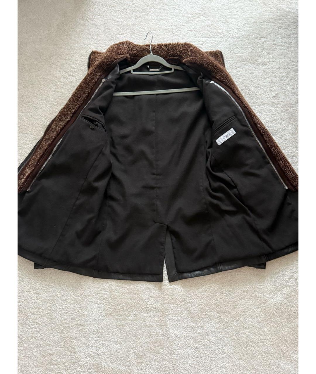 VERSACE COLLECTION Коричневая кожаная куртка, фото 4