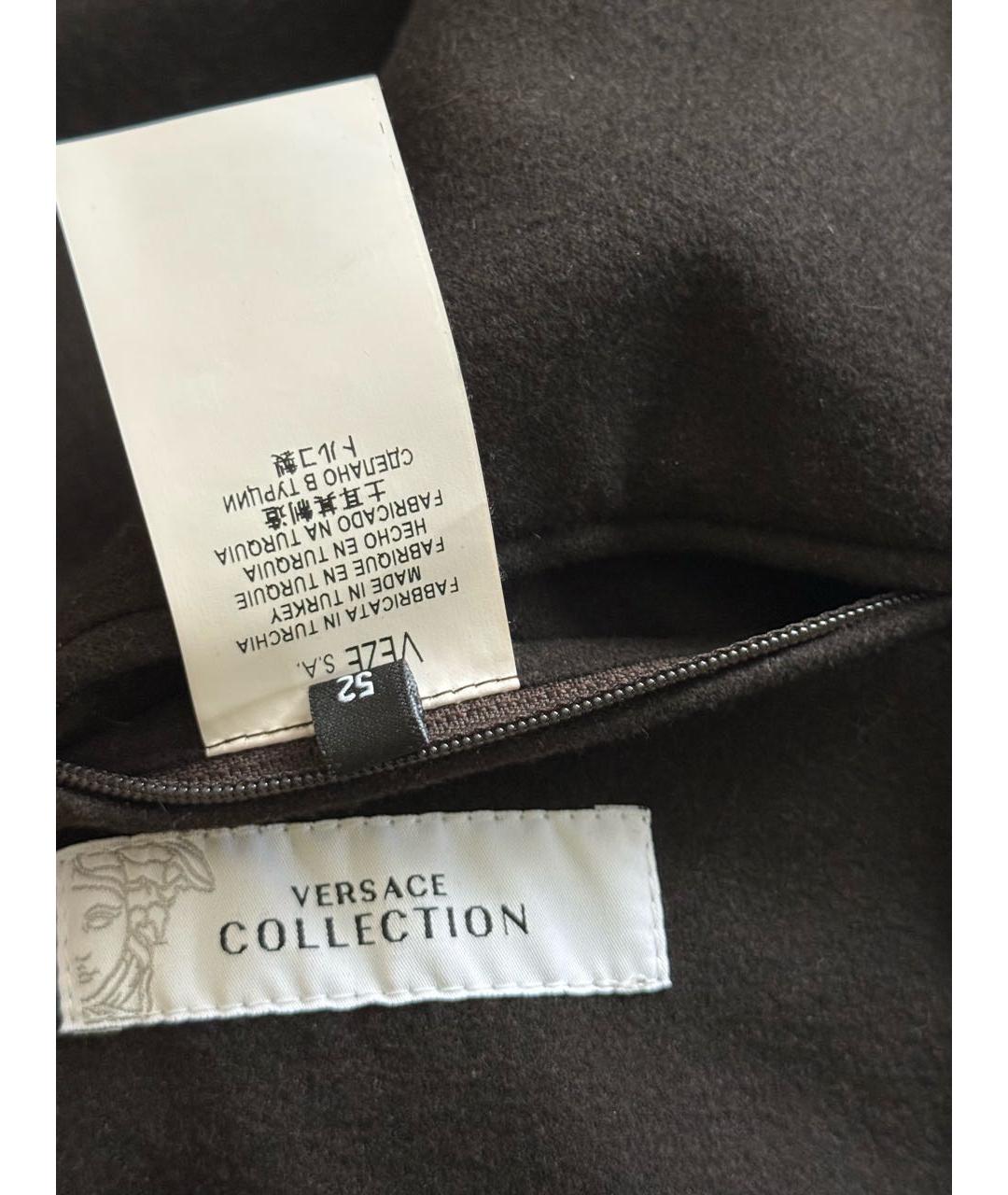 VERSACE COLLECTION Коричневая кожаная куртка, фото 7