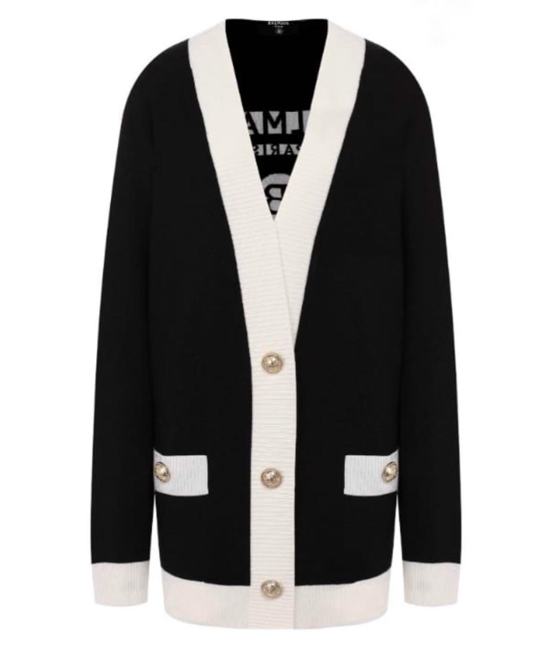 BALMAIN Черный шерстяной кардиган, фото 9