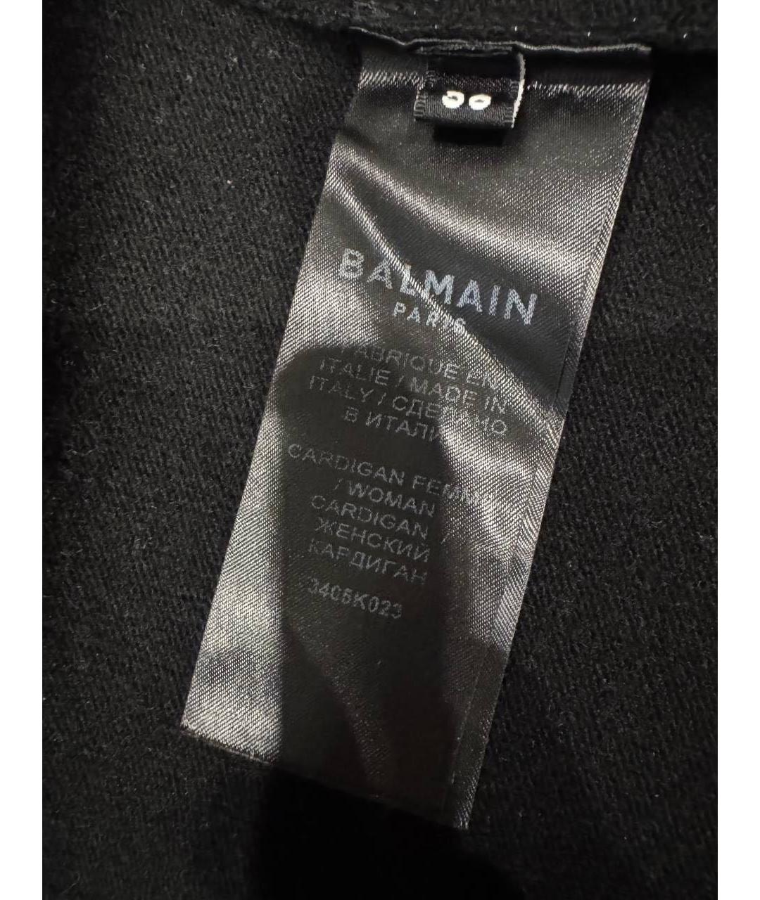 BALMAIN Черный шерстяной кардиган, фото 8