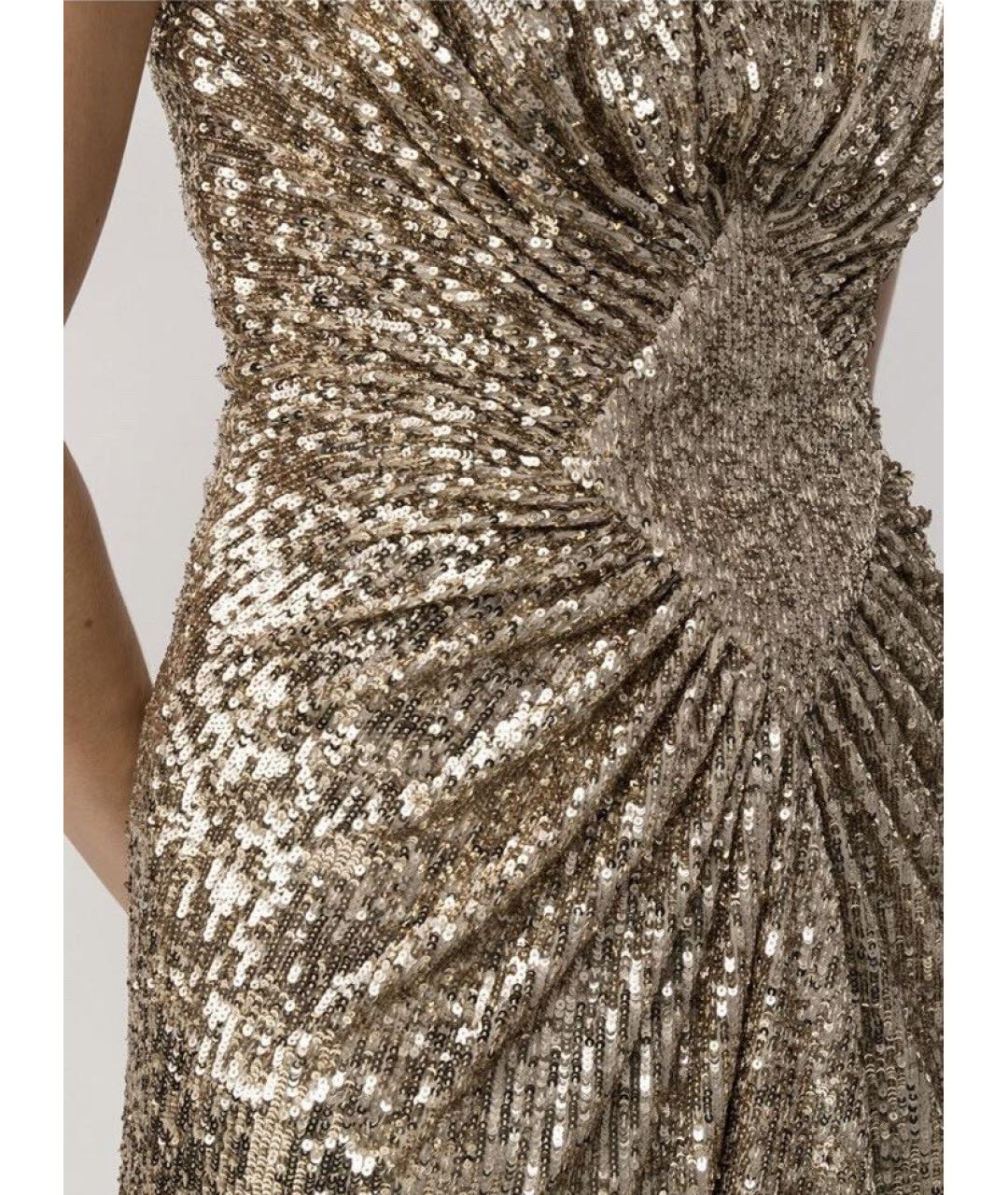 BALMAIN Золотое платье, фото 4