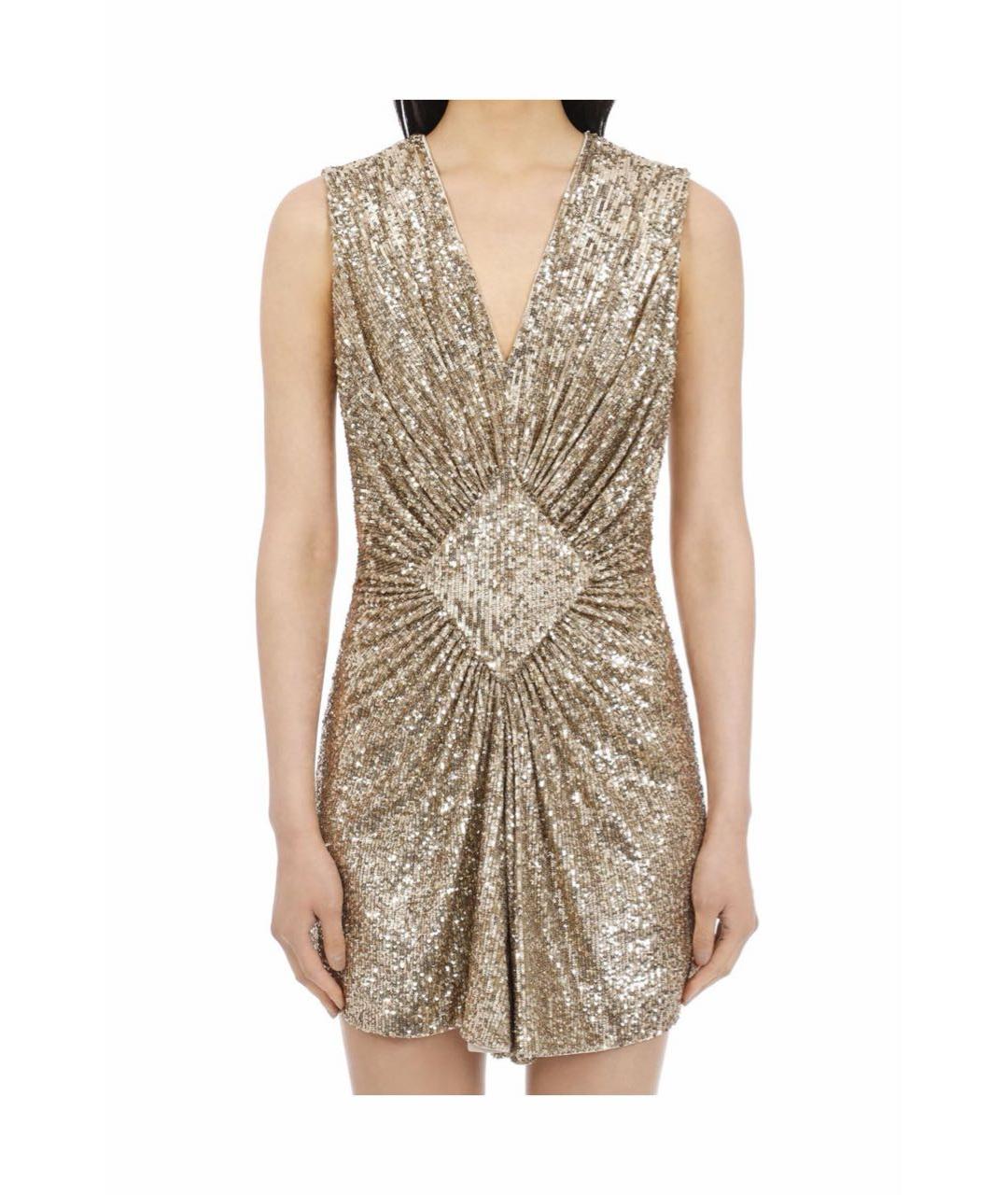 BALMAIN Золотое платье, фото 3