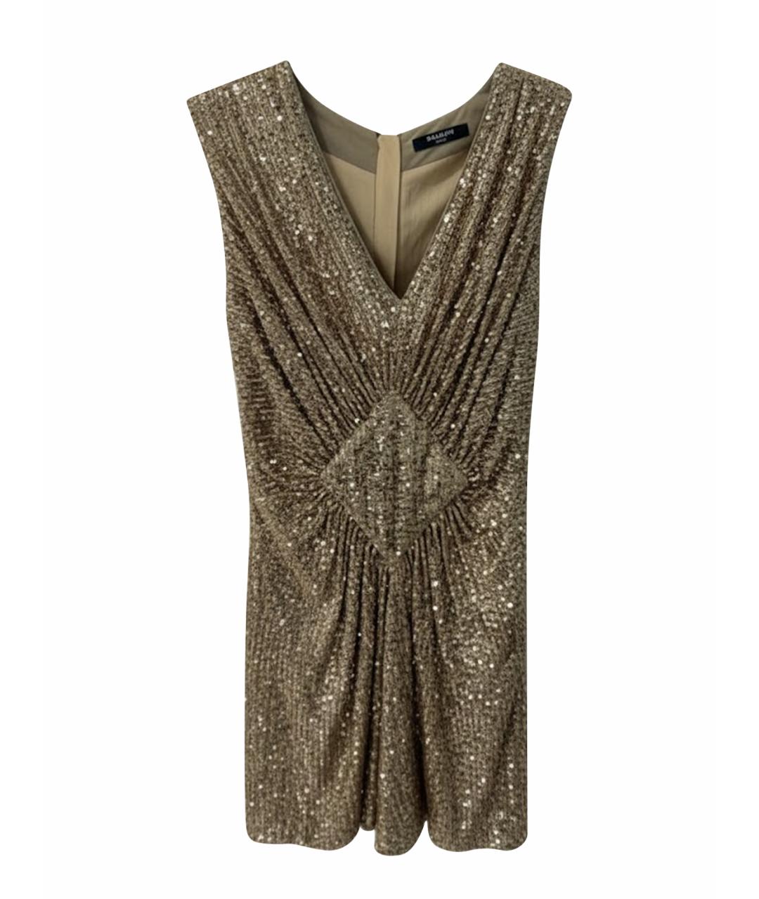 BALMAIN Золотое платье, фото 1