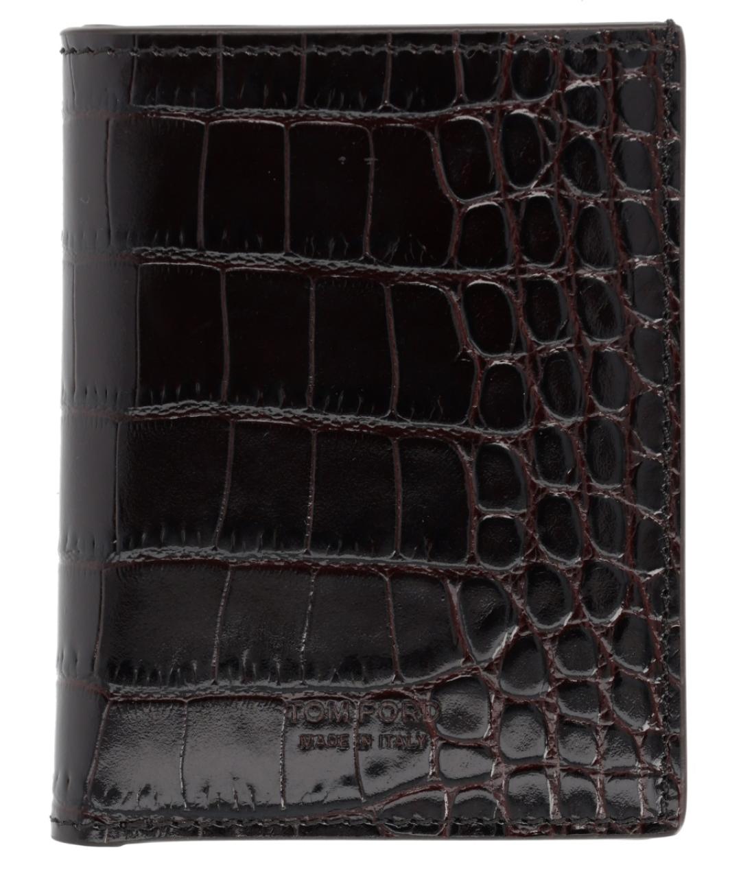 TOM FORD Коричневый кожаный кошелек, фото 1