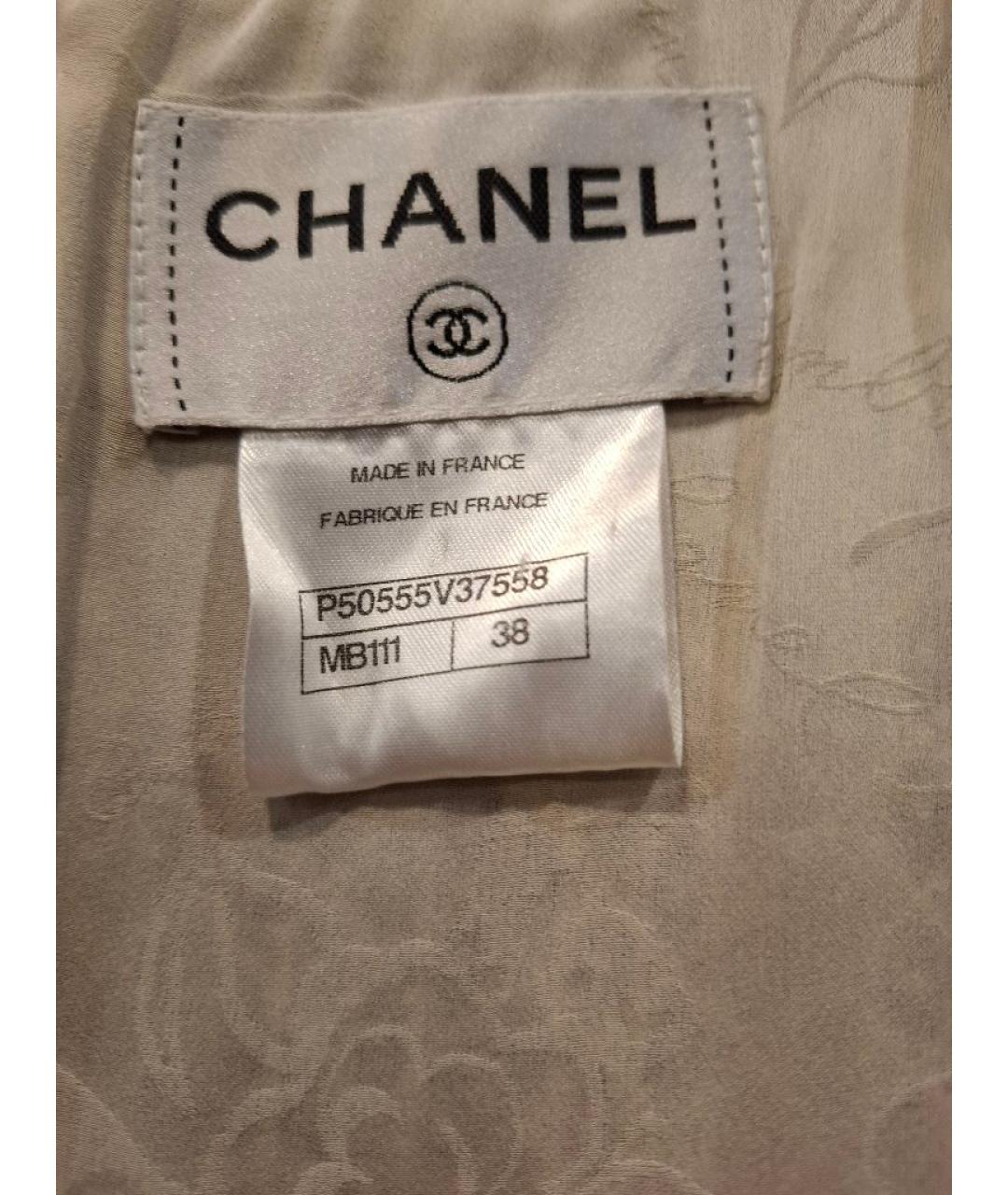 CHANEL Бежевое коктейльное платье, фото 3