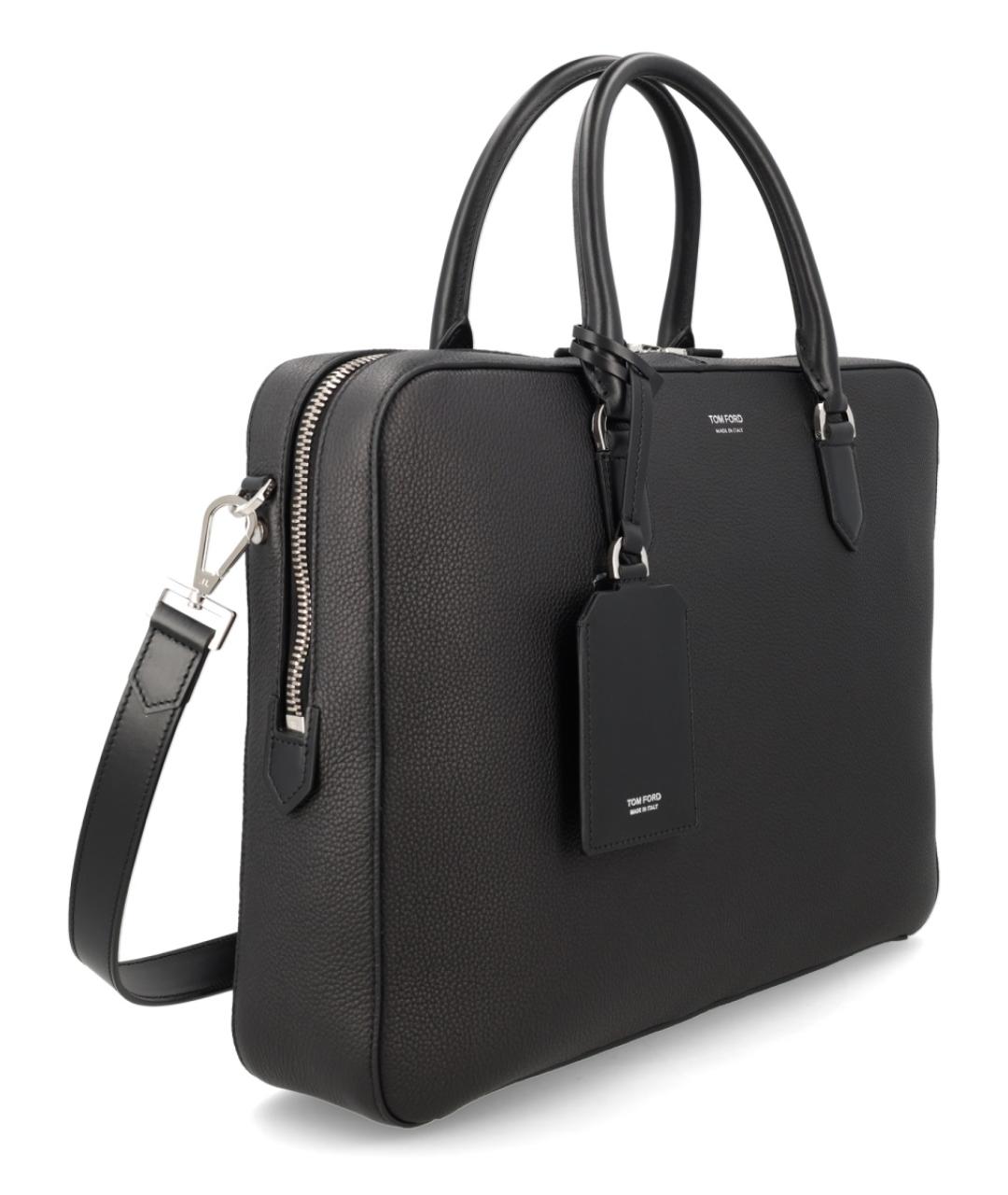 TOM FORD Черный кожаный портфель, фото 3