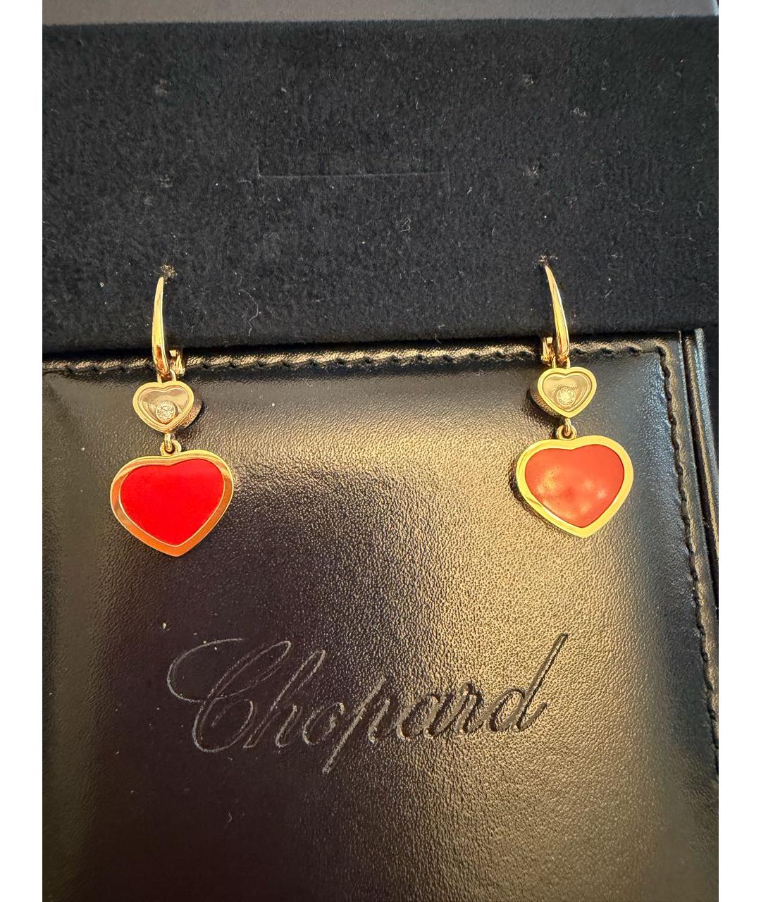 CHOPARD Красные серьги из розового золота, фото 3