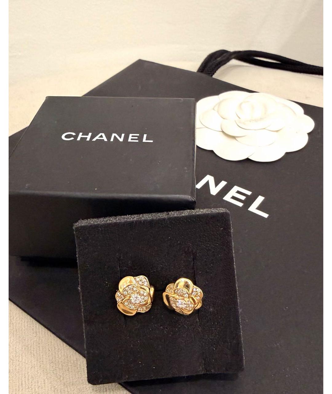 CHANEL Золотые серьги из желтого золота, фото 2