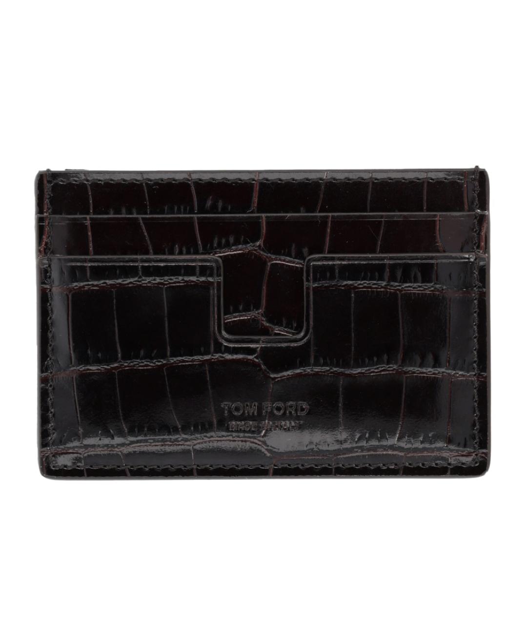 TOM FORD Коричневый кожаный кардхолдер, фото 1