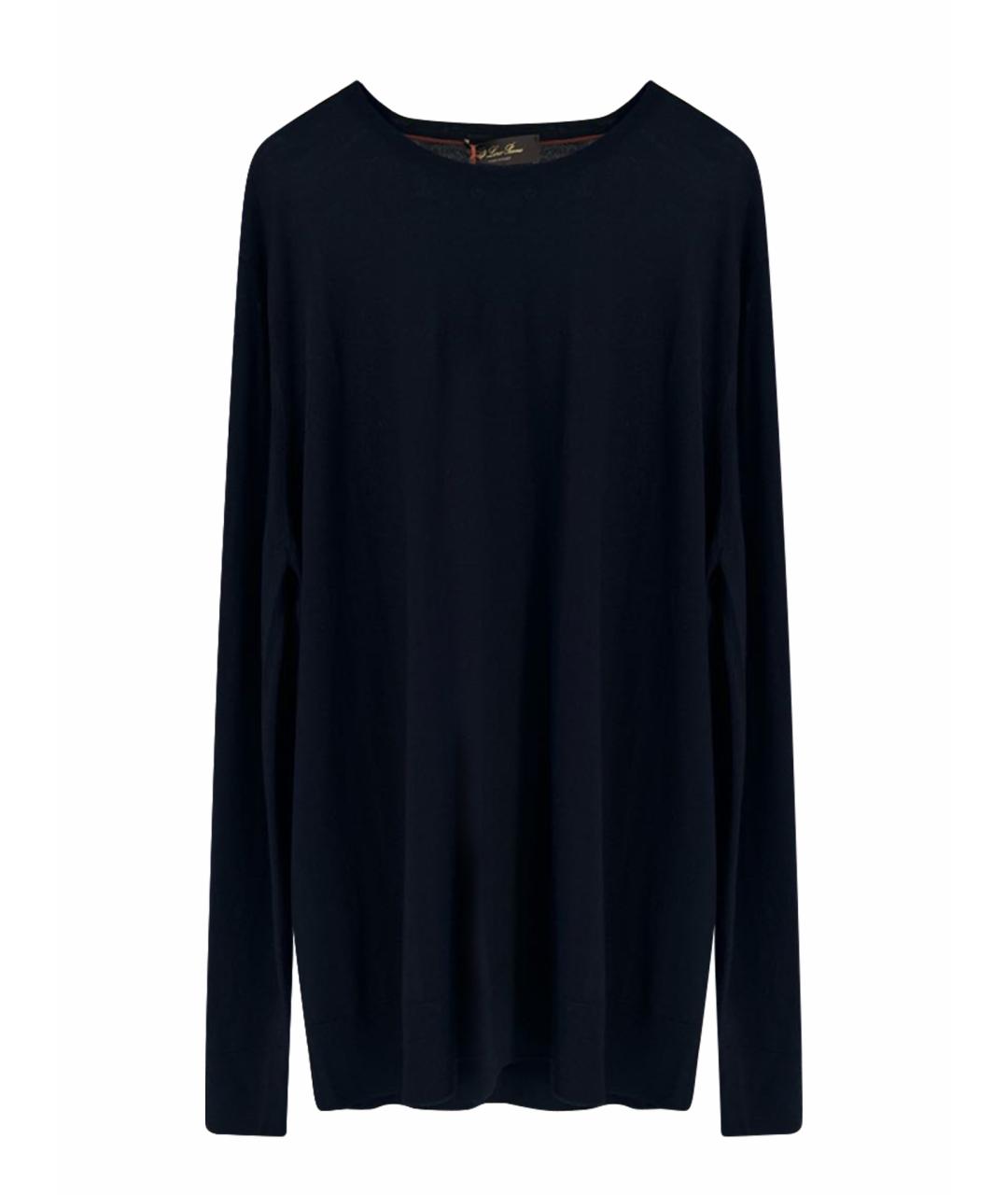 LORO PIANA Темно-синий шерстяной джемпер / свитер, фото 1