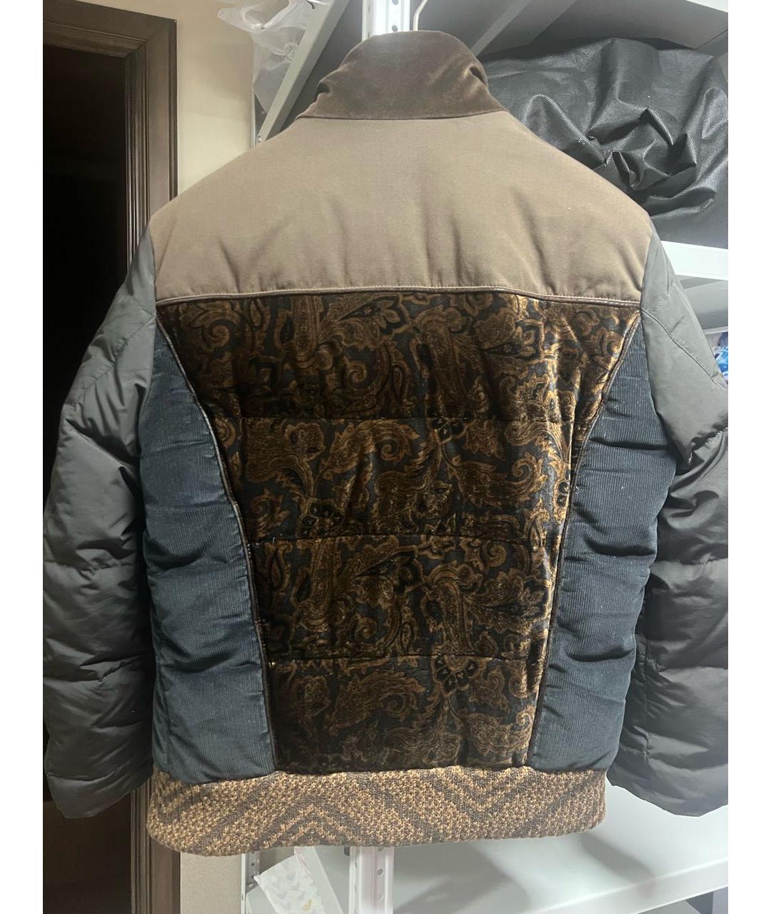 ETRO Коричневая велюровая куртка, фото 2