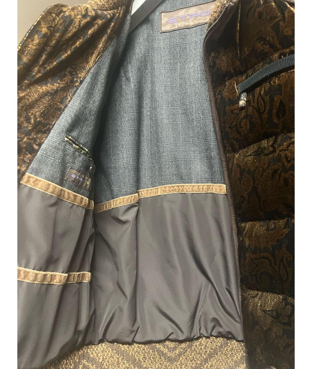 ETRO Коричневая велюровая куртка, фото 3