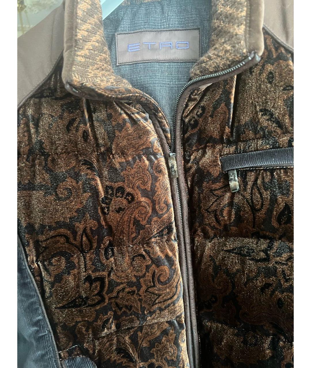 ETRO Коричневая велюровая куртка, фото 4