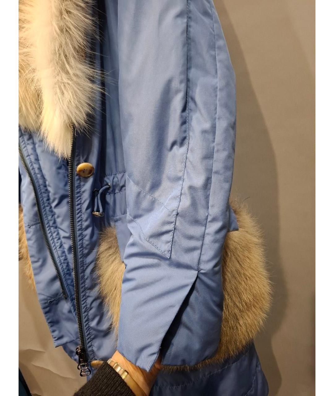 ERMANNO SCERVINO Голубая синтетическая парка, фото 9