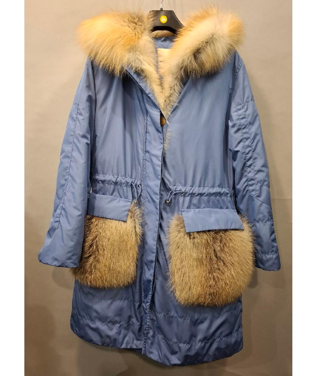 ERMANNO SCERVINO Голубая синтетическая парка, фото 10