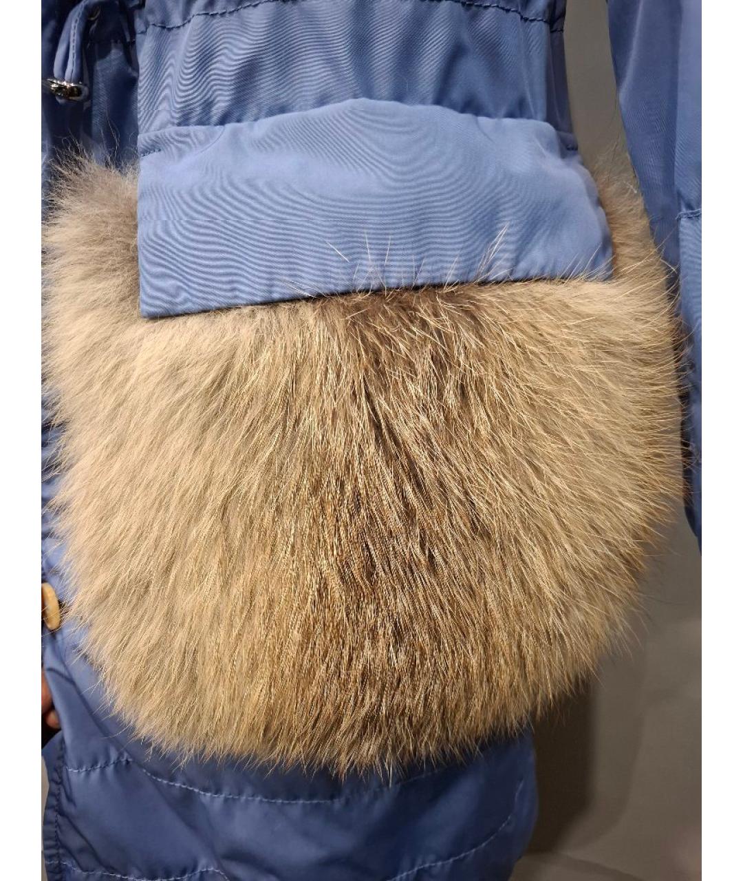 ERMANNO SCERVINO Голубая синтетическая парка, фото 4