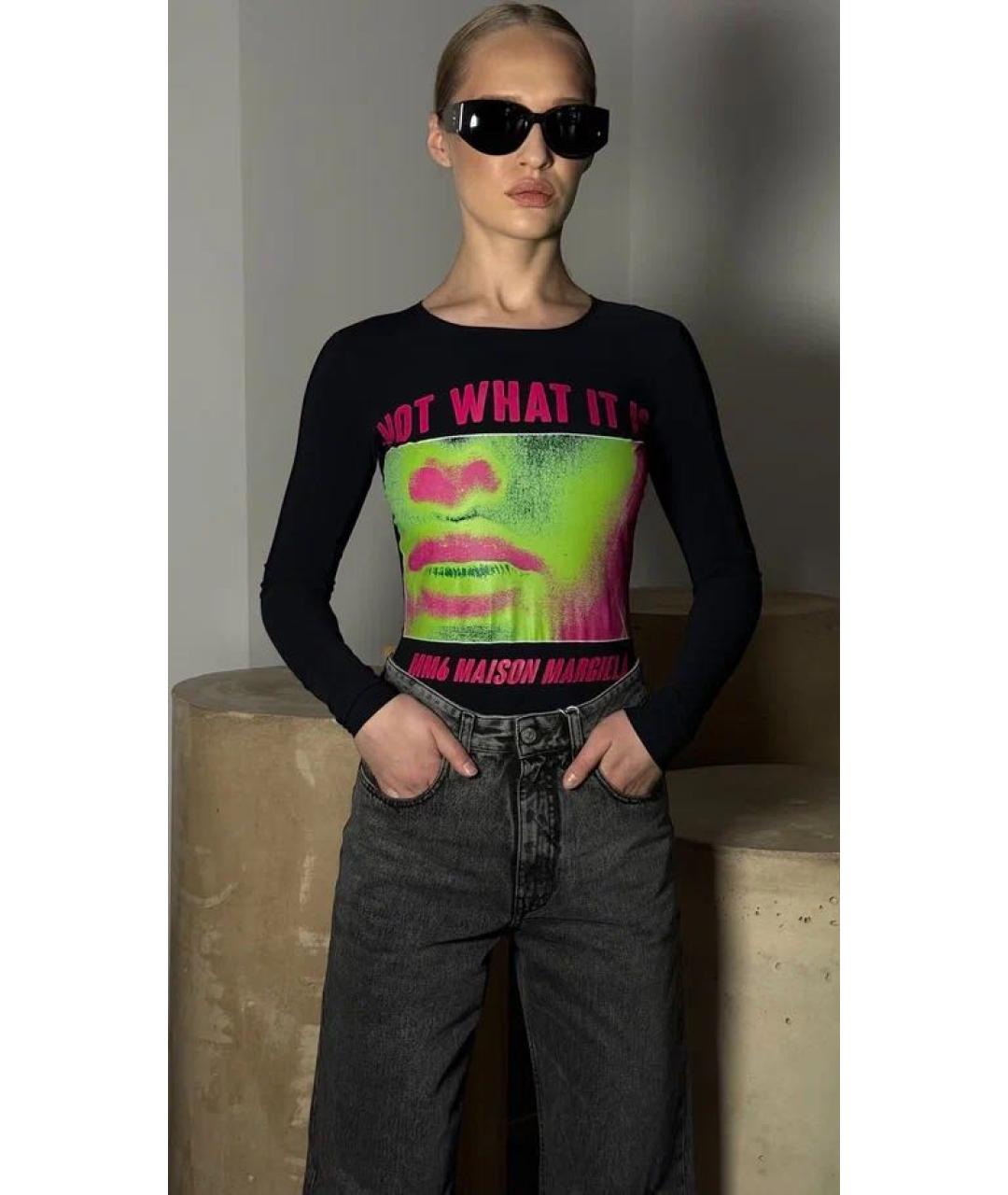 MM6 MAISON MARGIELA Черное полиамидовое боди, фото 4