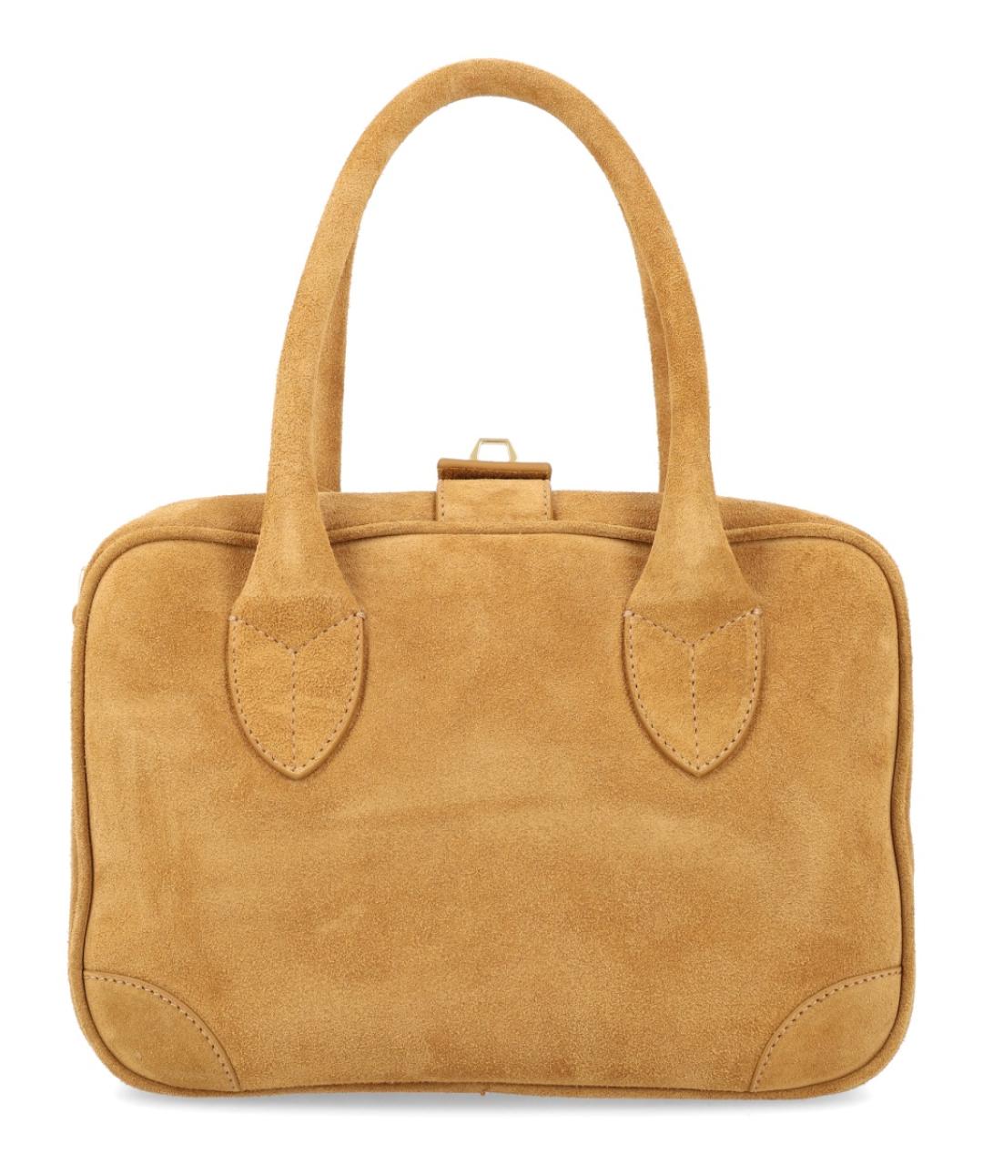 GOLDEN GOOSE DELUXE BRAND Бежевая кожаная сумка тоут, фото 2