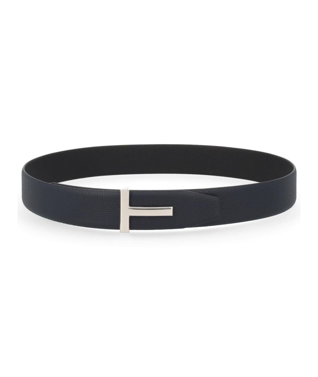 TOM FORD Синий кожаный ремень, фото 1