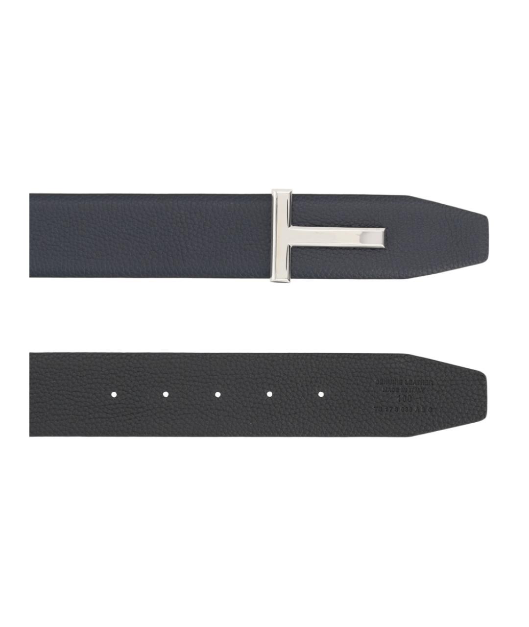 TOM FORD Синий кожаный ремень, фото 2