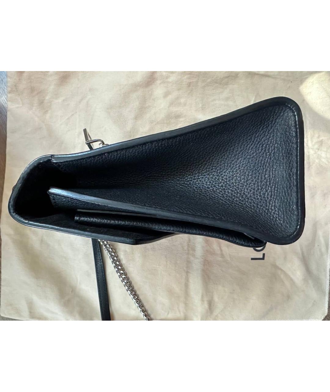 LOUIS VUITTON Черная кожаная сумка через плечо, фото 6