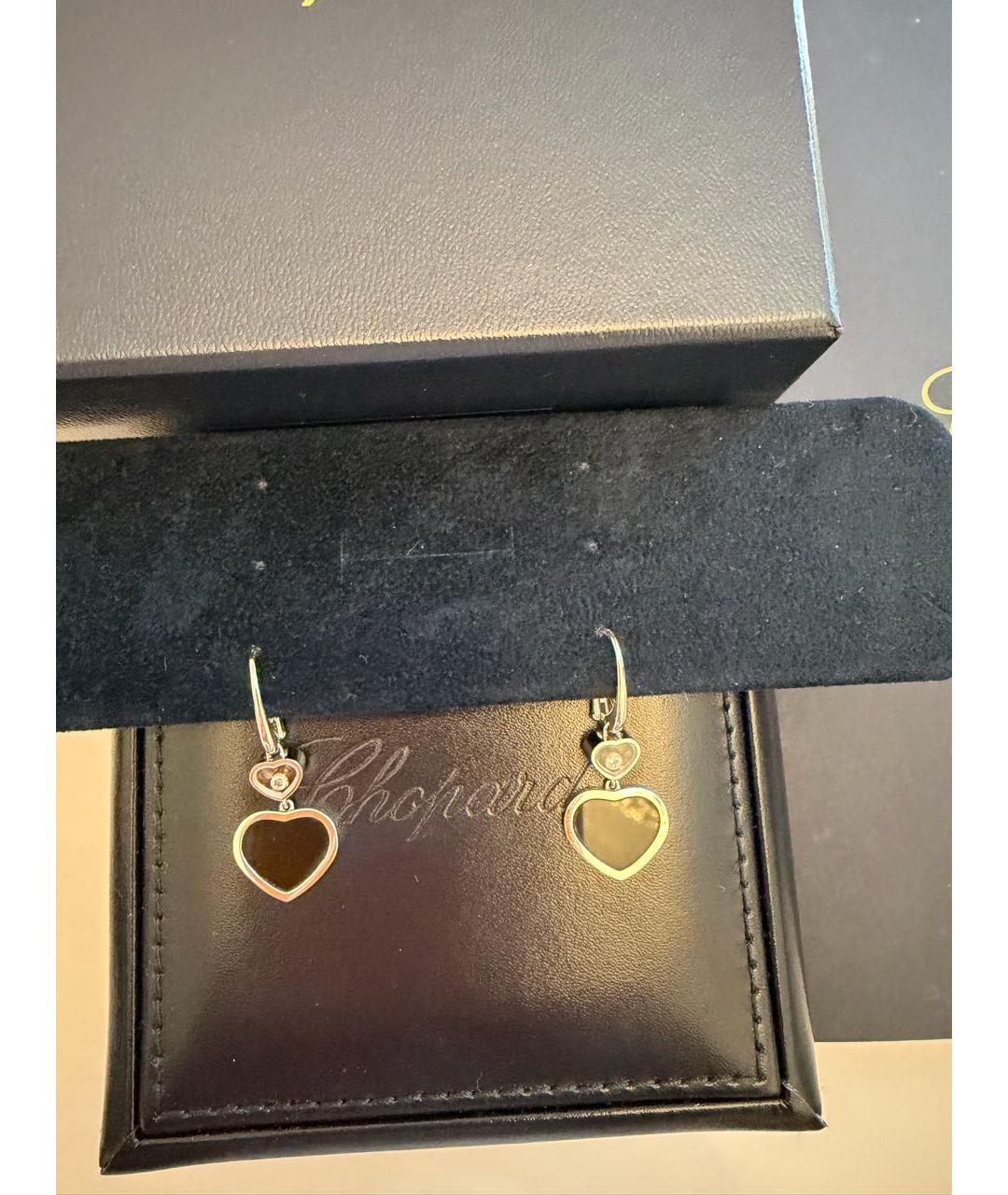 CHOPARD Черные серьги из белого золота, фото 4