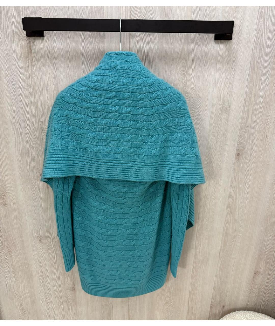 RALPH LAUREN Бирюзовый кашемировый кардиган, фото 2