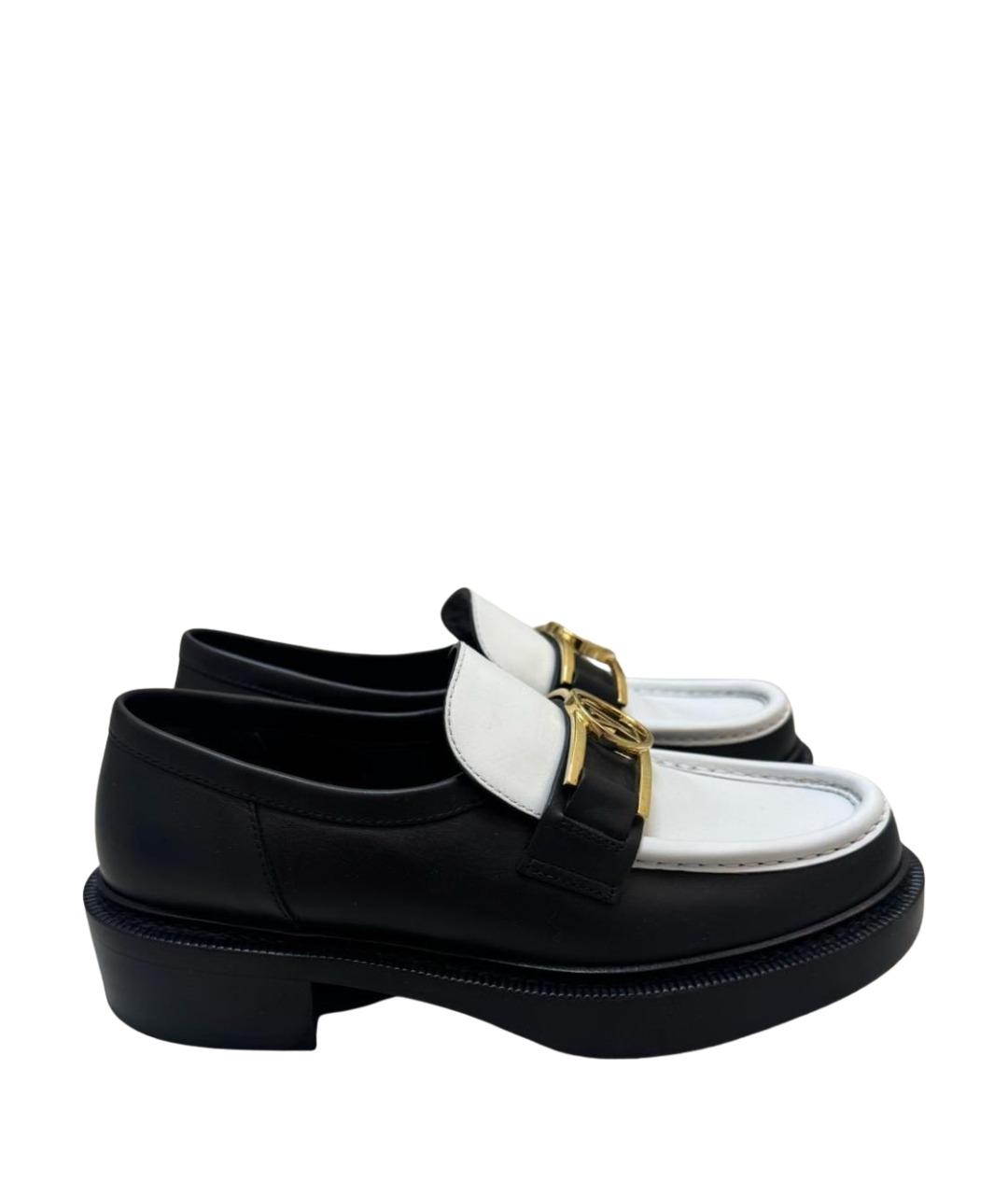 LOUIS VUITTON Черные кожаные лоферы, фото 1