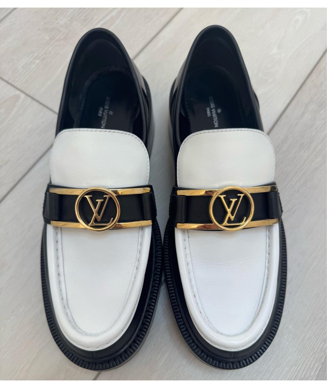 LOUIS VUITTON Черные кожаные лоферы, фото 2