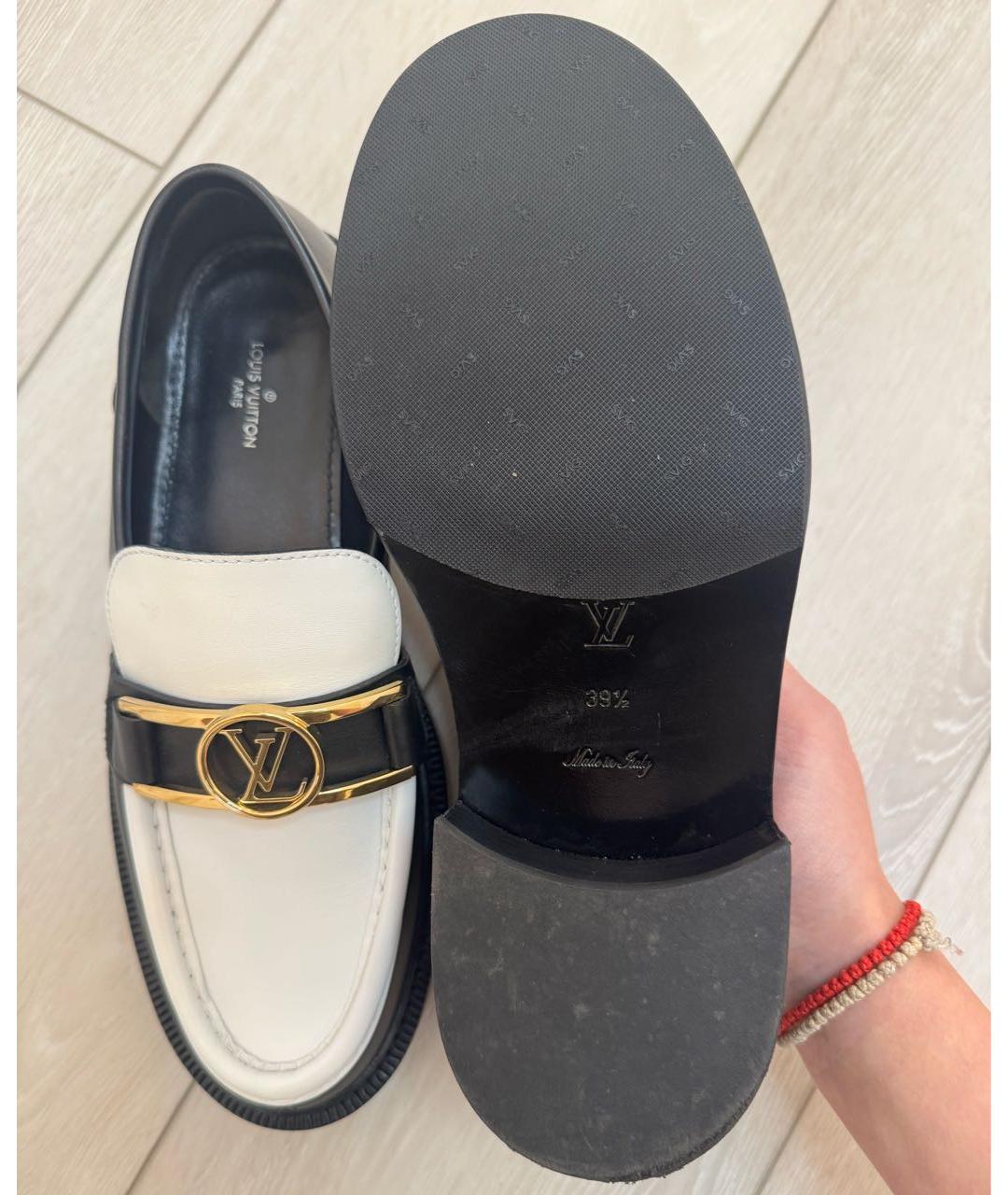 LOUIS VUITTON Черные кожаные лоферы, фото 4