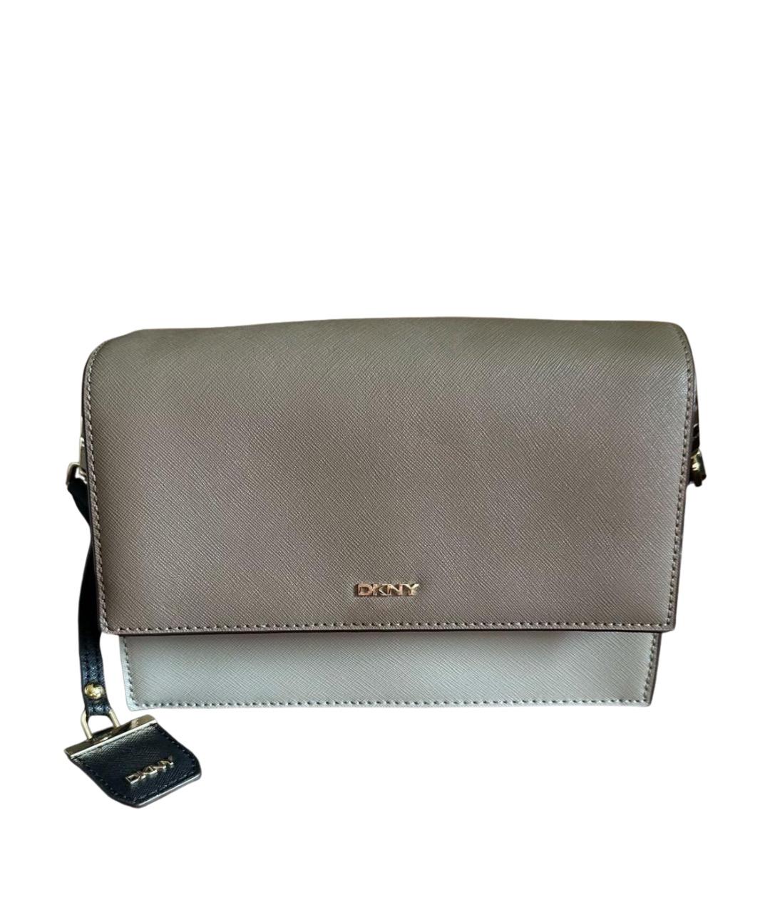 DKNY Бежевая сумка через плечо из искусственной кожи, фото 1