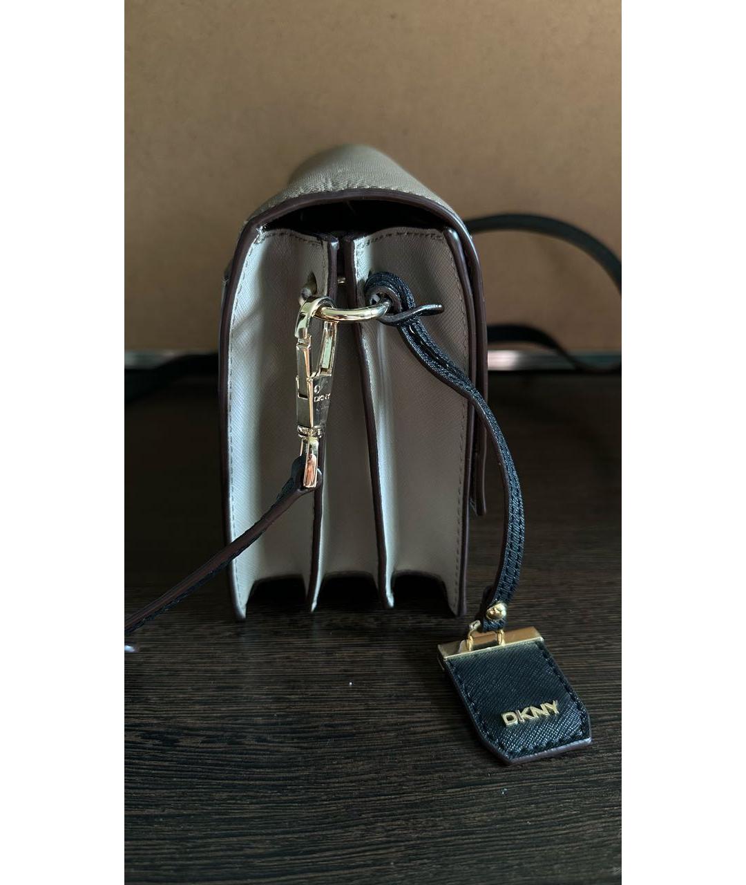 DKNY Бежевая сумка через плечо из искусственной кожи, фото 3