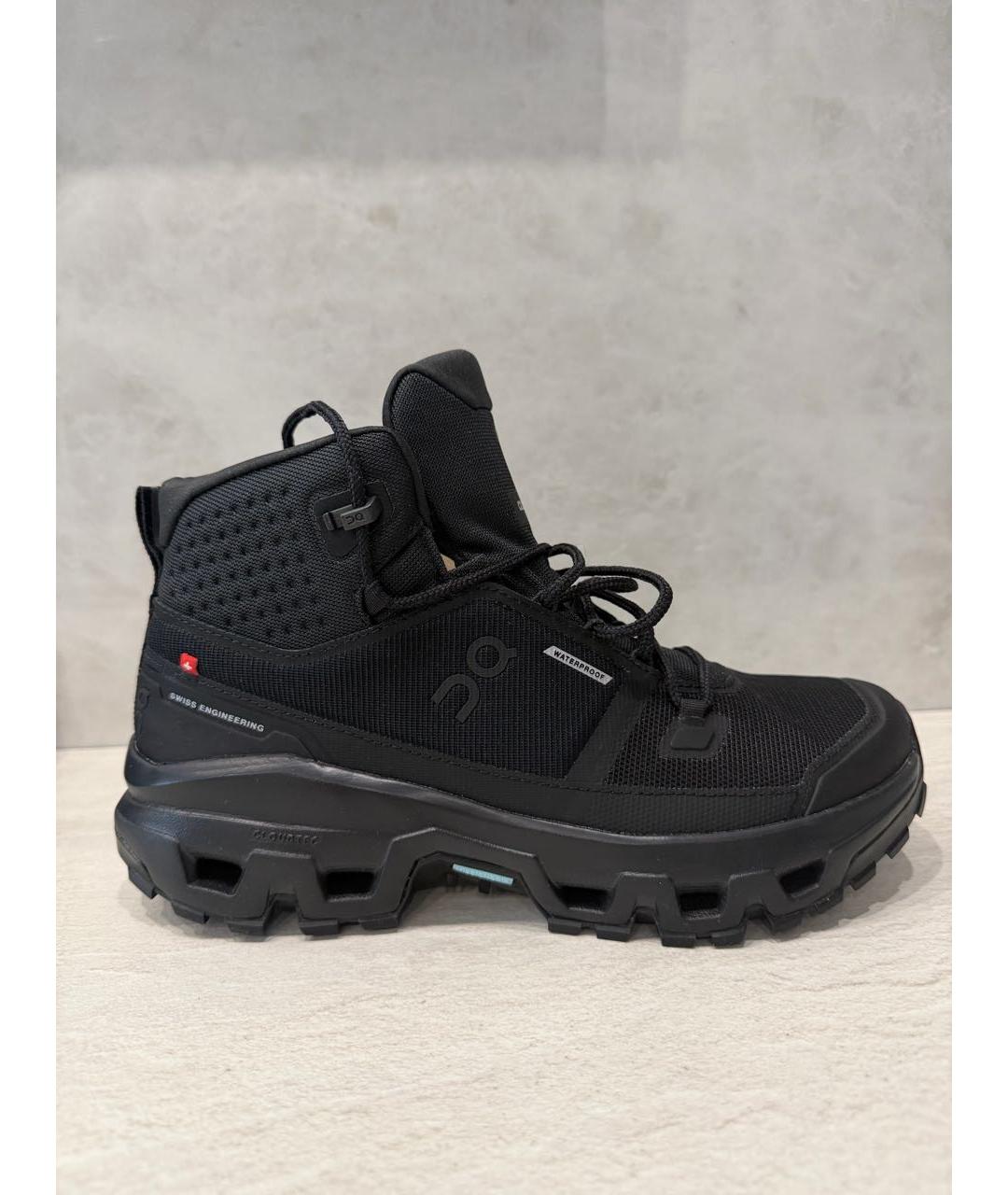 ON Черные текстильные высокие ботинки, фото 7