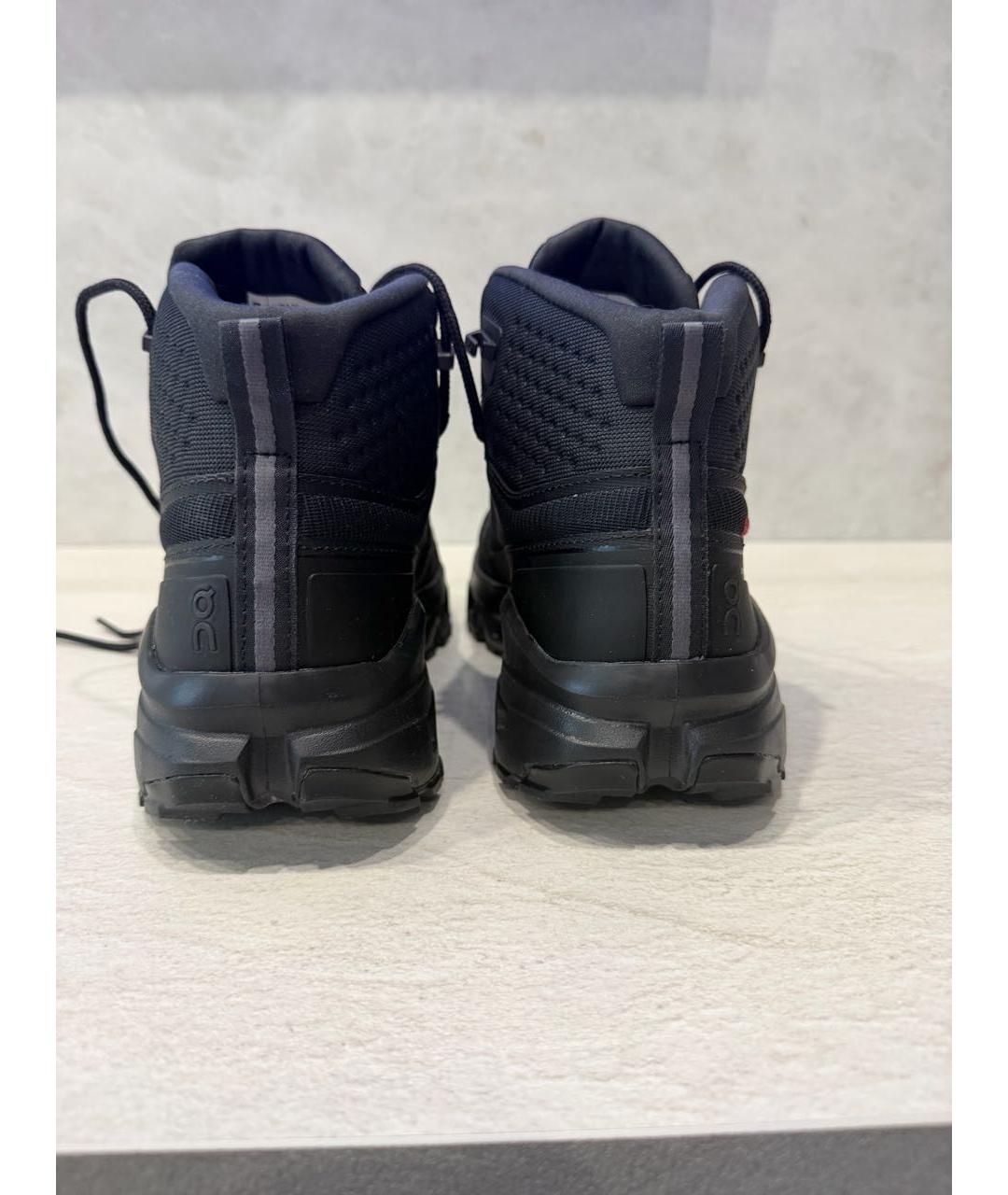 ON Черные текстильные высокие ботинки, фото 4