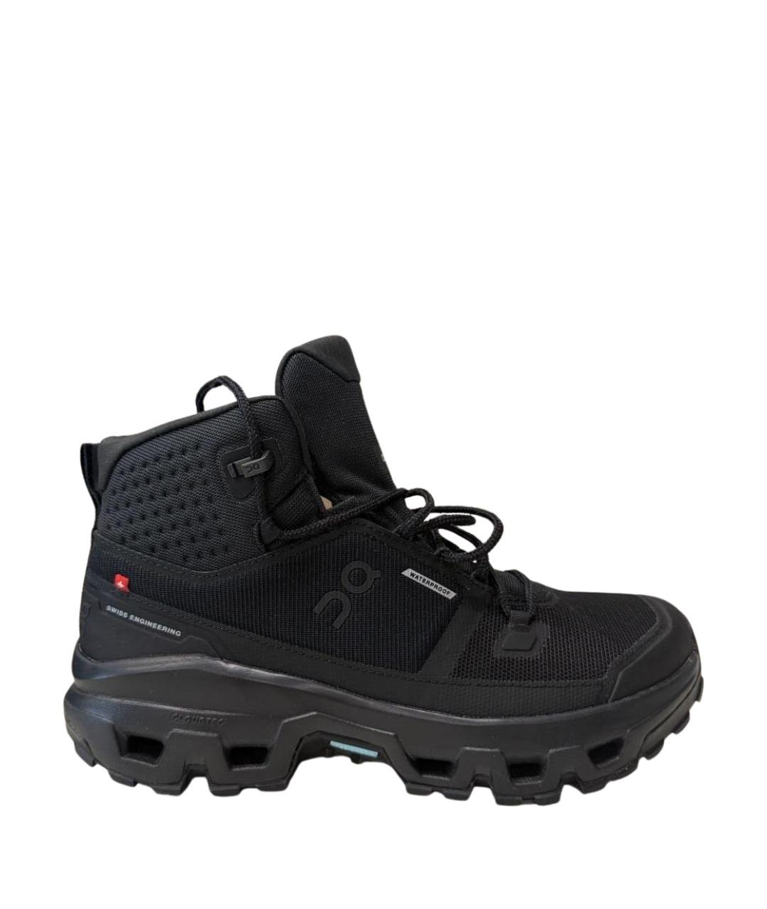 ON Черные текстильные высокие ботинки, фото 1