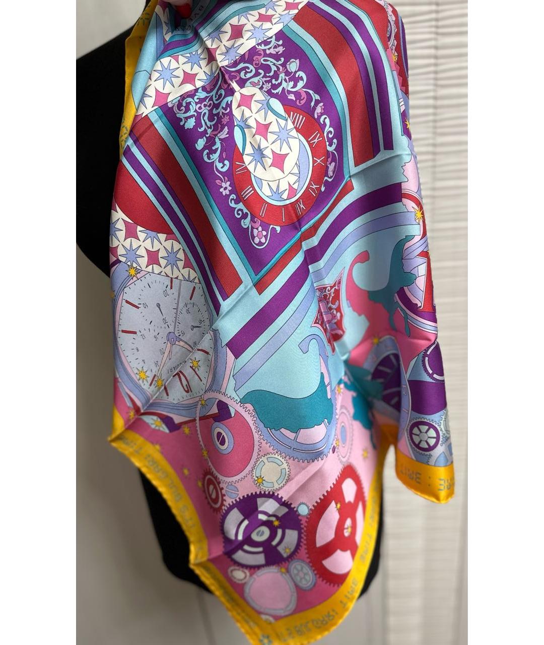 BVLGARI Мульти шелковый платок, фото 8