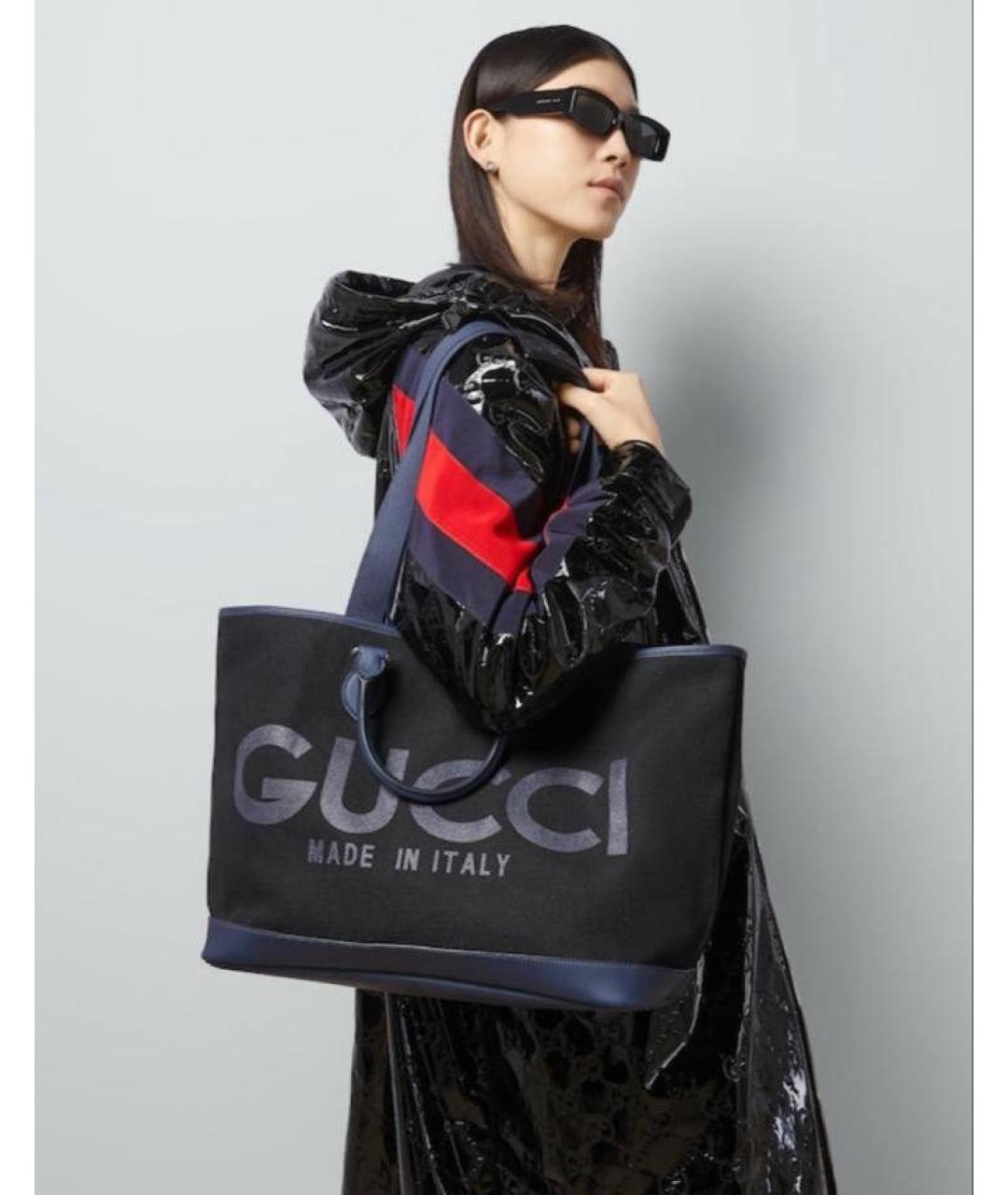 GUCCI Черная сумка тоут, фото 3