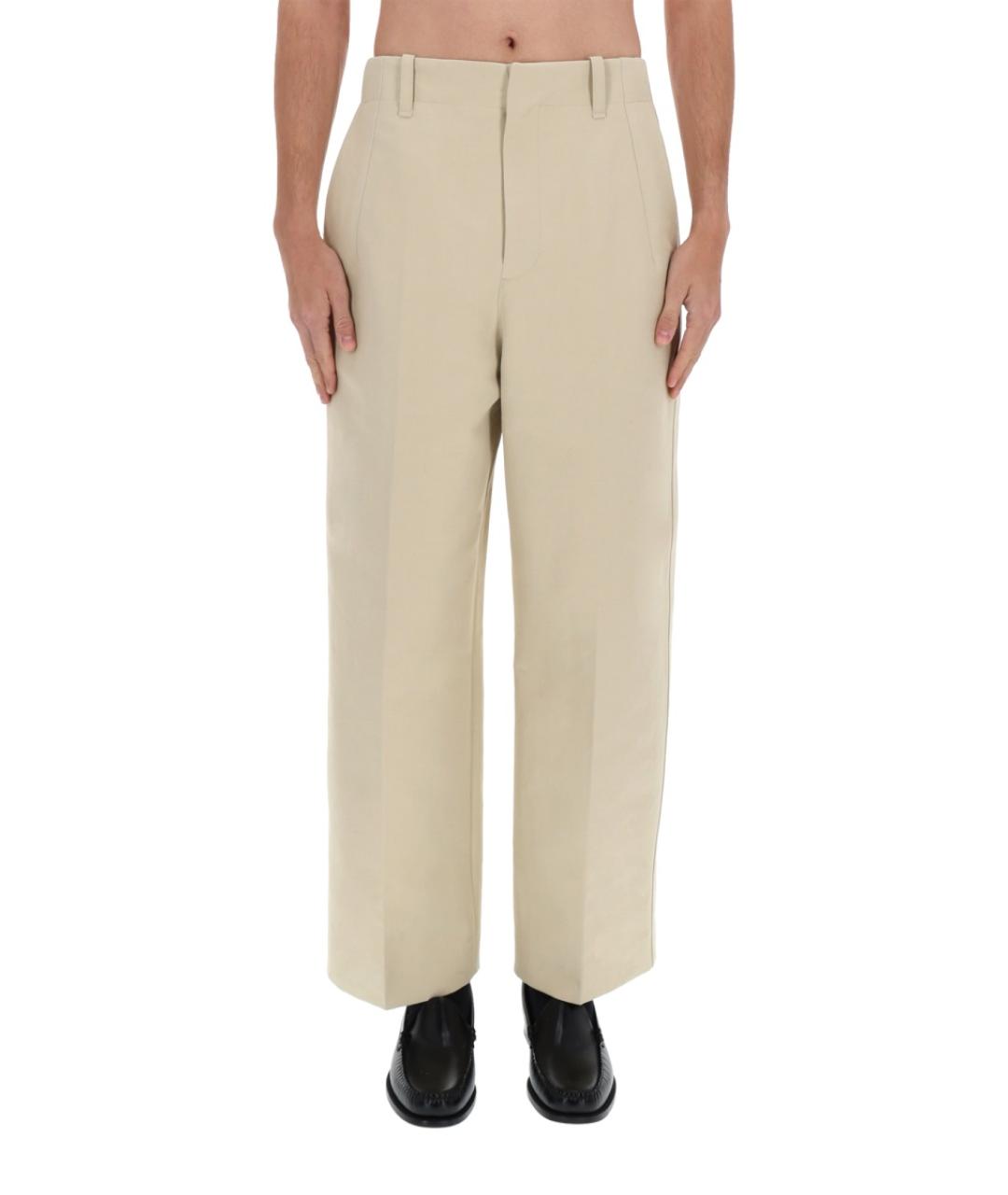 JACQUEMUS Бежевые хлопковые повседневные брюки, фото 5