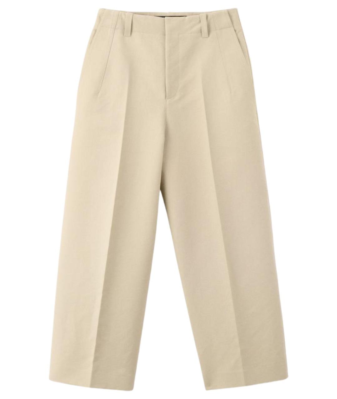 JACQUEMUS Бежевые хлопковые повседневные брюки, фото 1