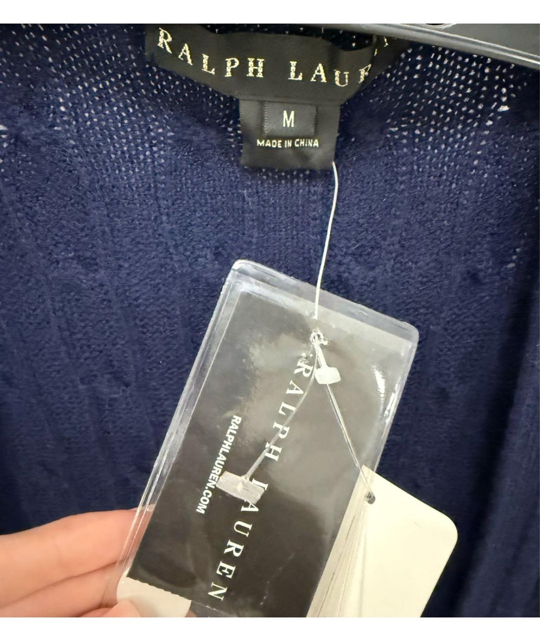 RALPH LAUREN Темно-синяя кашемировая жилетка, фото 3