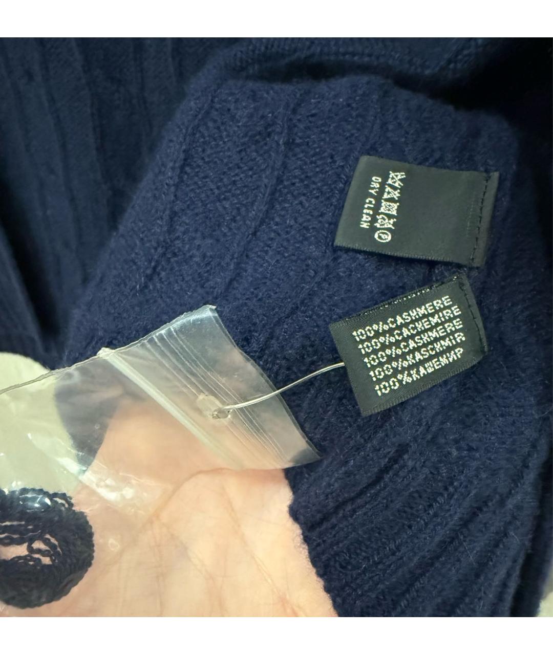 RALPH LAUREN Темно-синяя кашемировая жилетка, фото 4