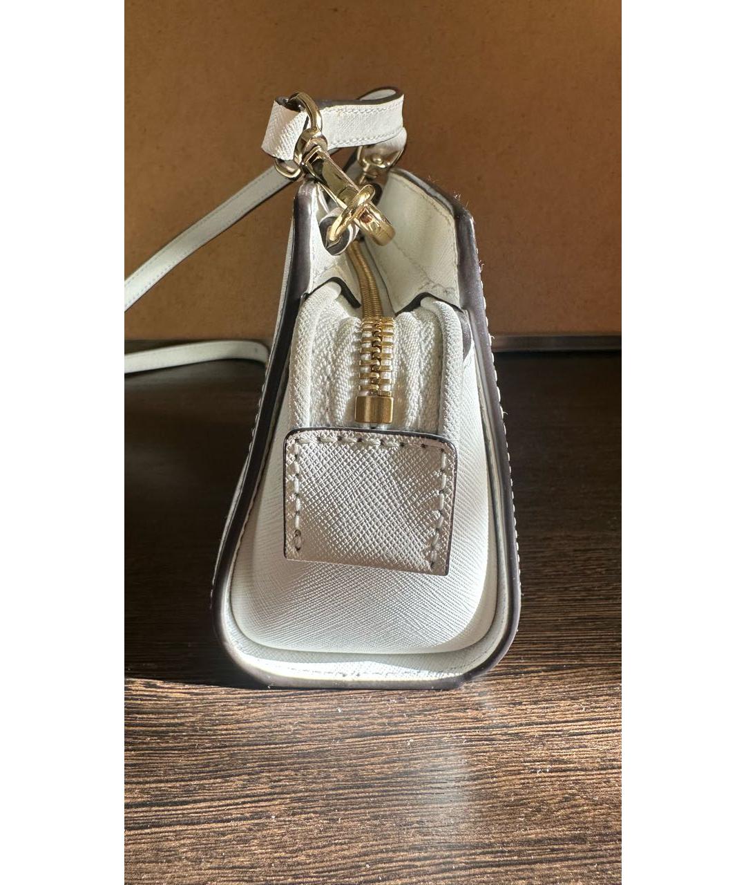 MICHAEL KORS Белая сумка через плечо из искусственной кожи, фото 3