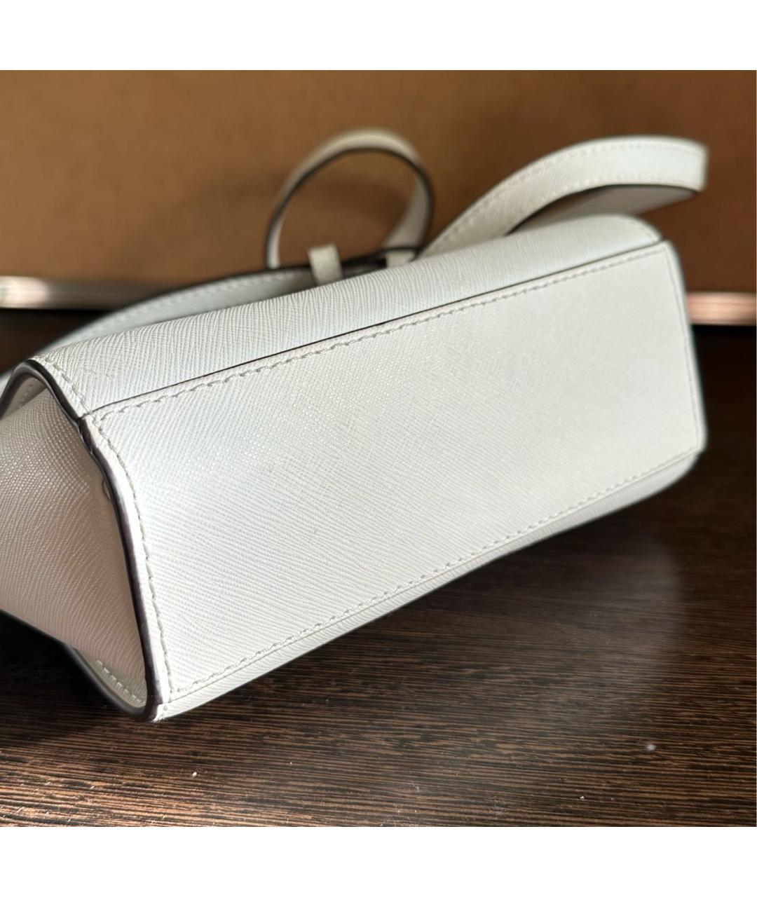 MICHAEL KORS Белая сумка через плечо из искусственной кожи, фото 5