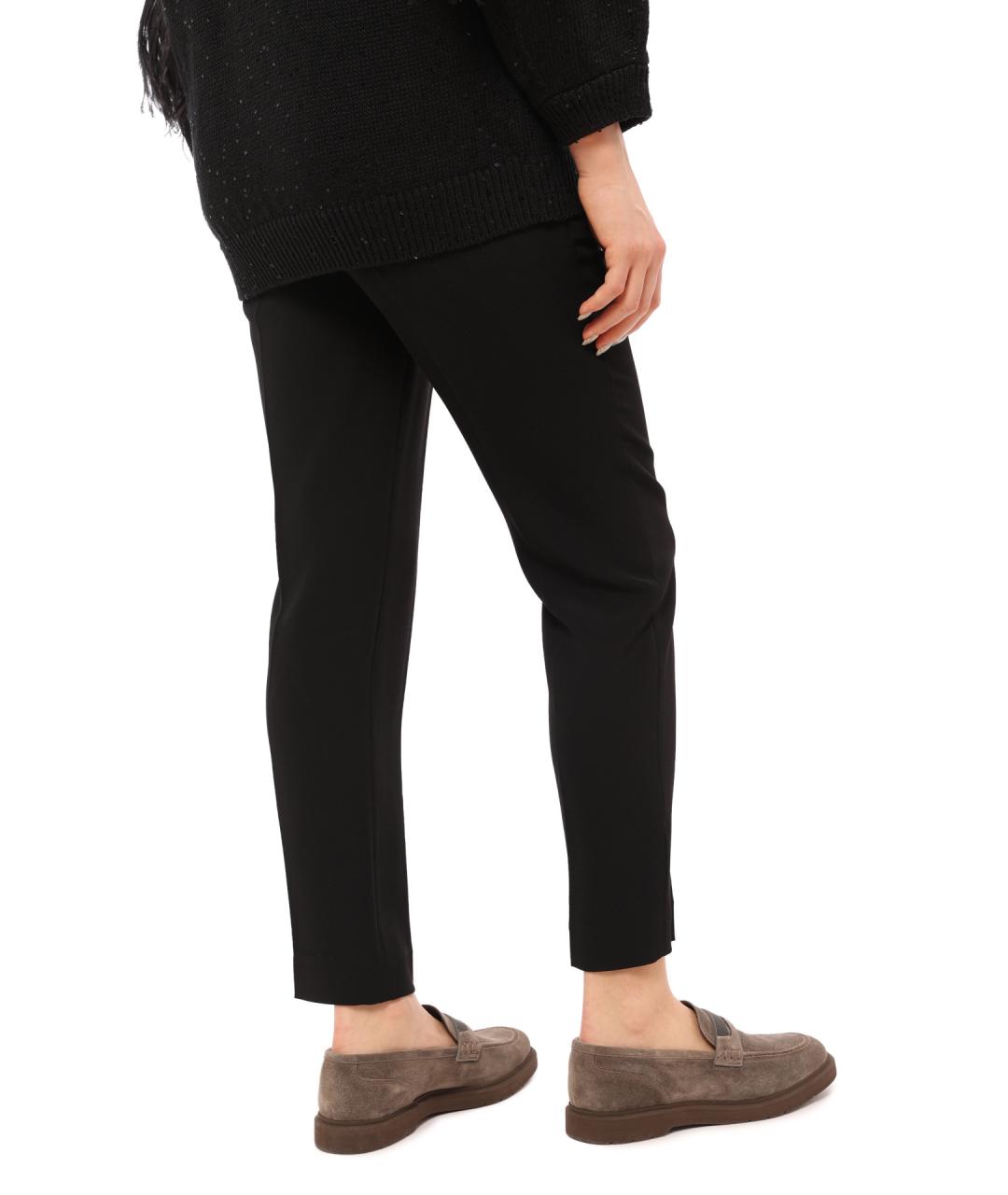 BRUNELLO CUCINELLI Черные шелковые брюки узкие, фото 5